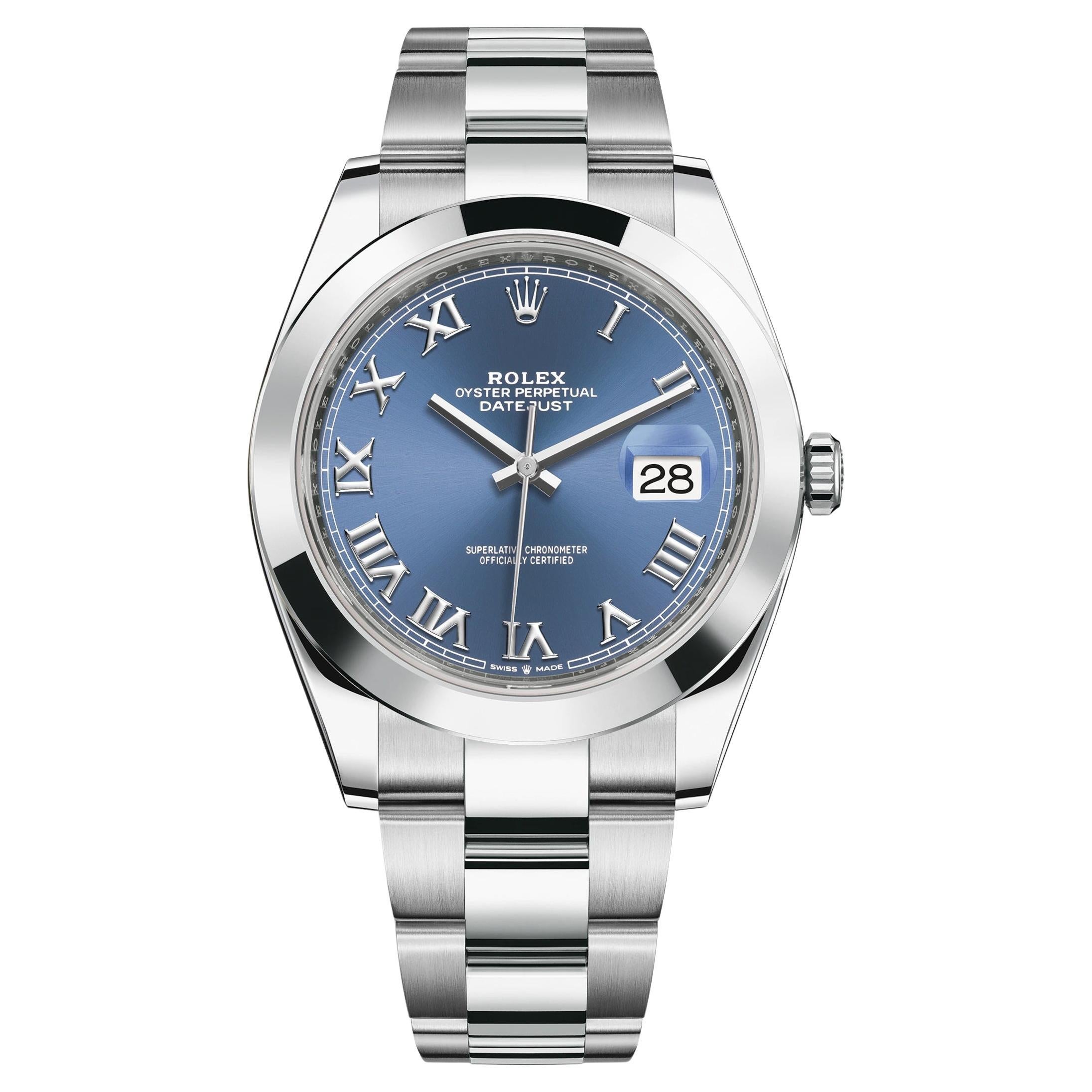 Ungetragene Rolex Datejust 41 Blau Oyster Reference# 126300, Komplettset, 2025