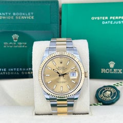Unworn Rolex Datejust 41 Champagne Oyster Reference# 126333, Complete set, 2025