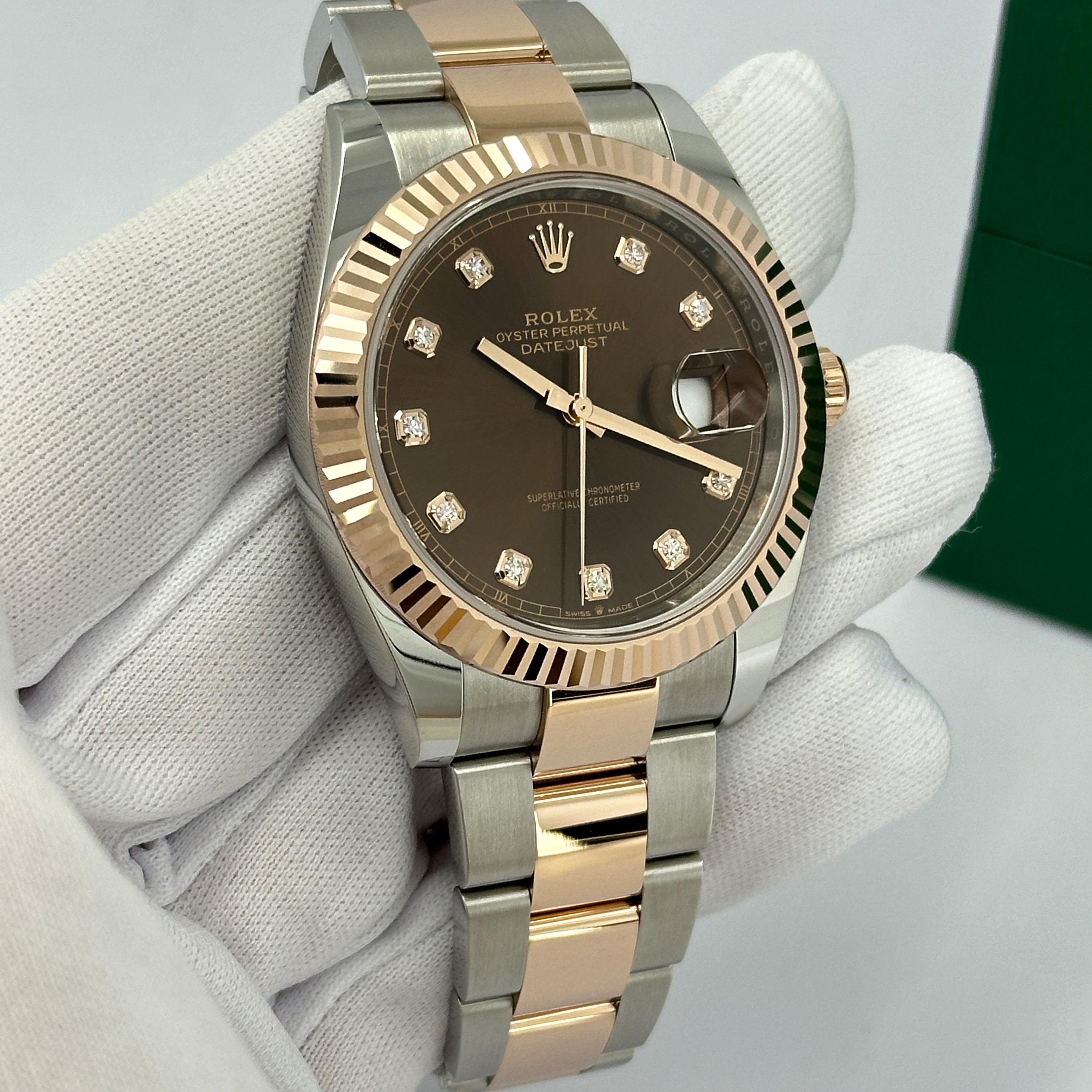 Rolex Datejust 41 Chocolate Oyster sin usar Referencia# 126331, Juego completo, 2025 en venta 12