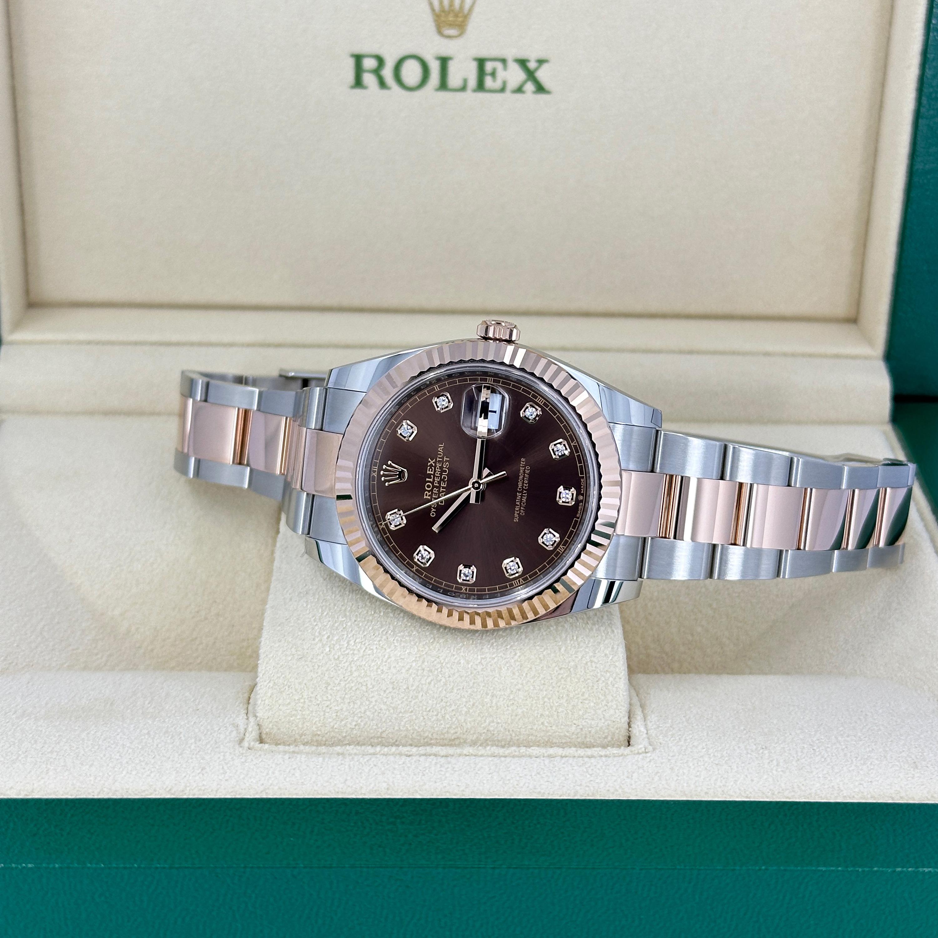 Rolex Datejust 41 Chocolate Oyster sin usar Referencia# 126331, Juego completo, 2025 en venta 4