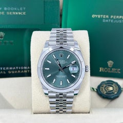 Unworn Rolex Datejust 41 Green Jubilee Reference# 126300, Complete set, 2025