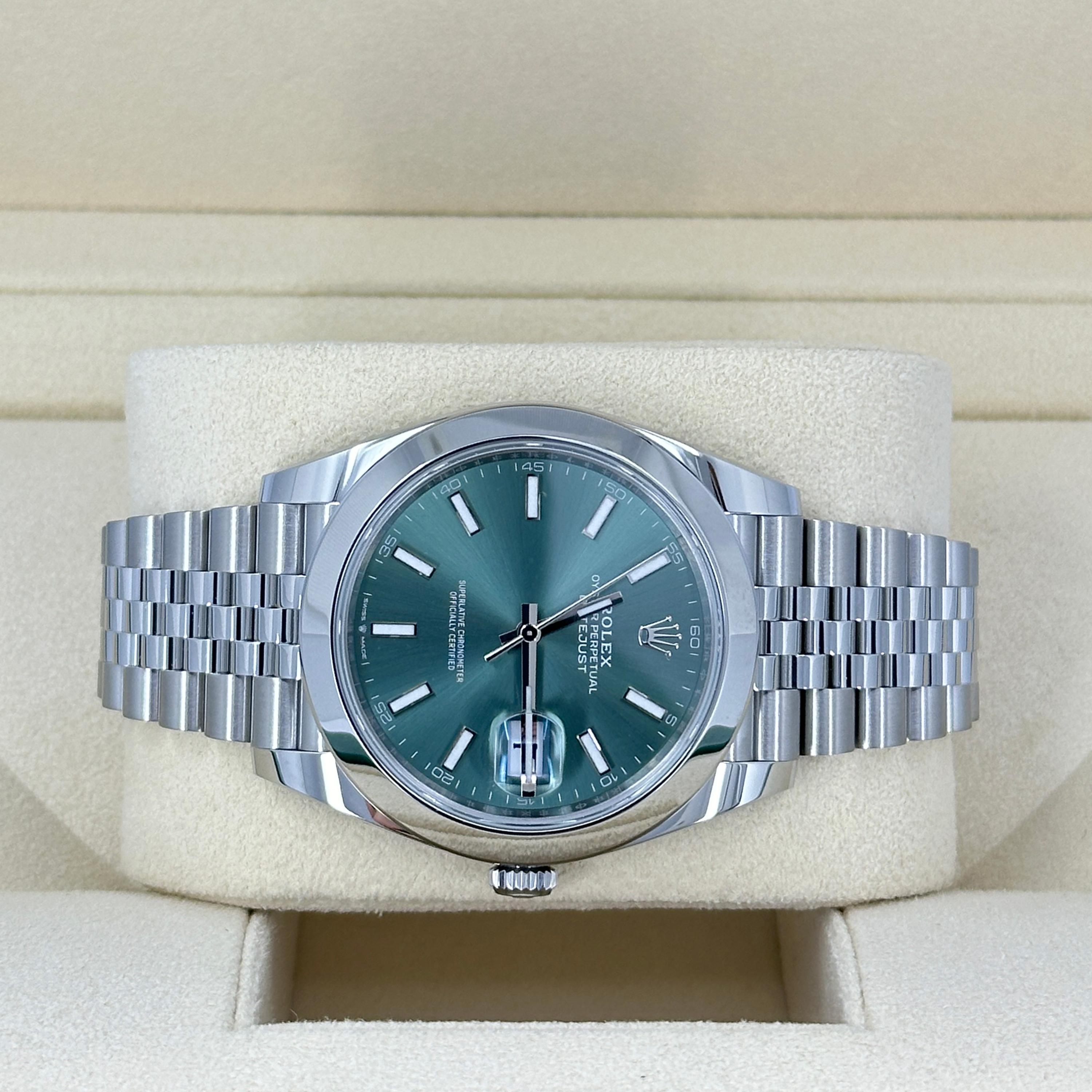 Rolex Datejust 41 Green Jubilee sin usar Referencia# 126300, Juego completo, 2025 en venta 3