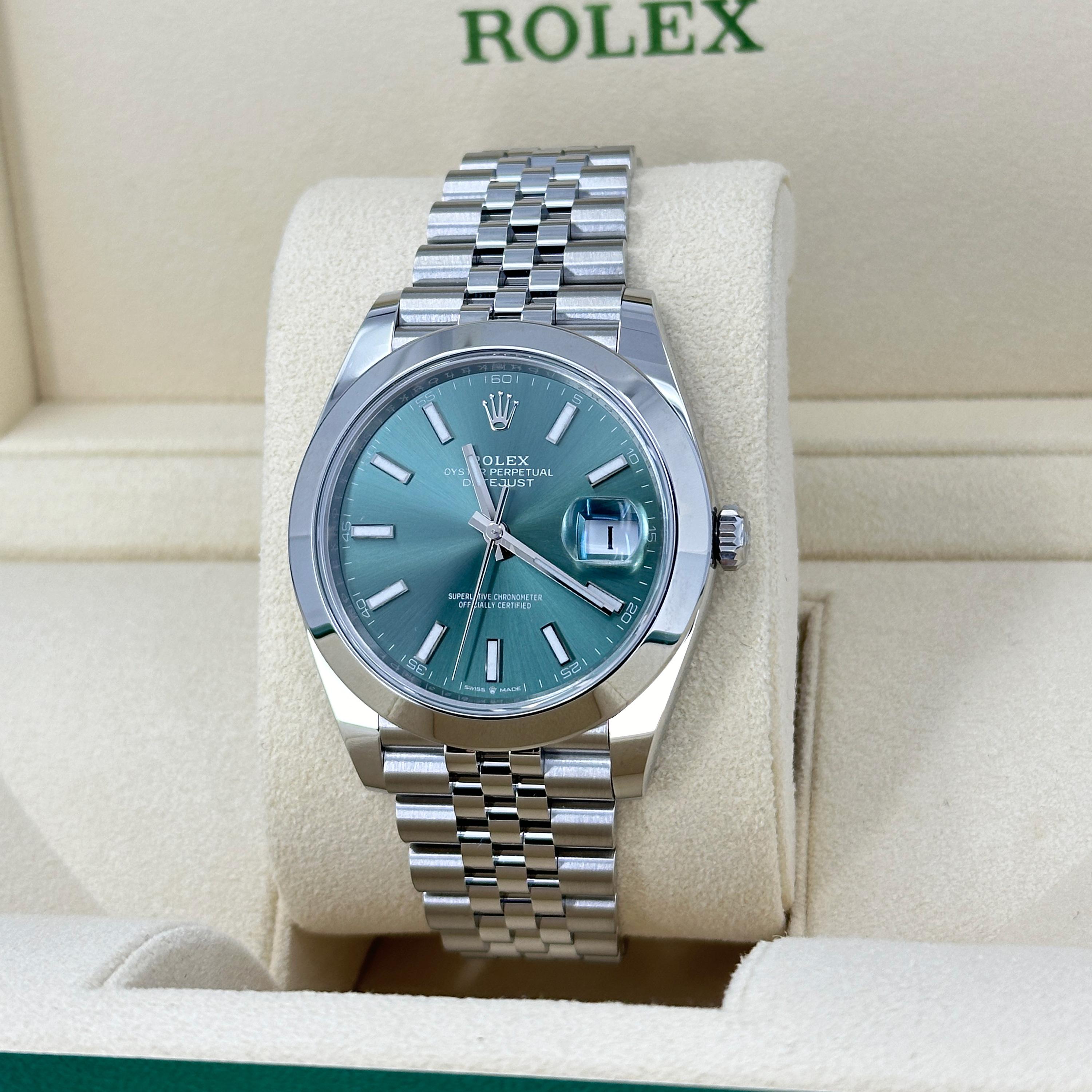 Rolex Datejust 41 Green Jubilee sin usar Referencia# 126300, Juego completo, 2025 en venta 5