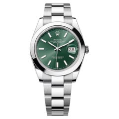 Rolex Datejust 41 Green Oyster Reference# 126300, Jeu complet, 2025