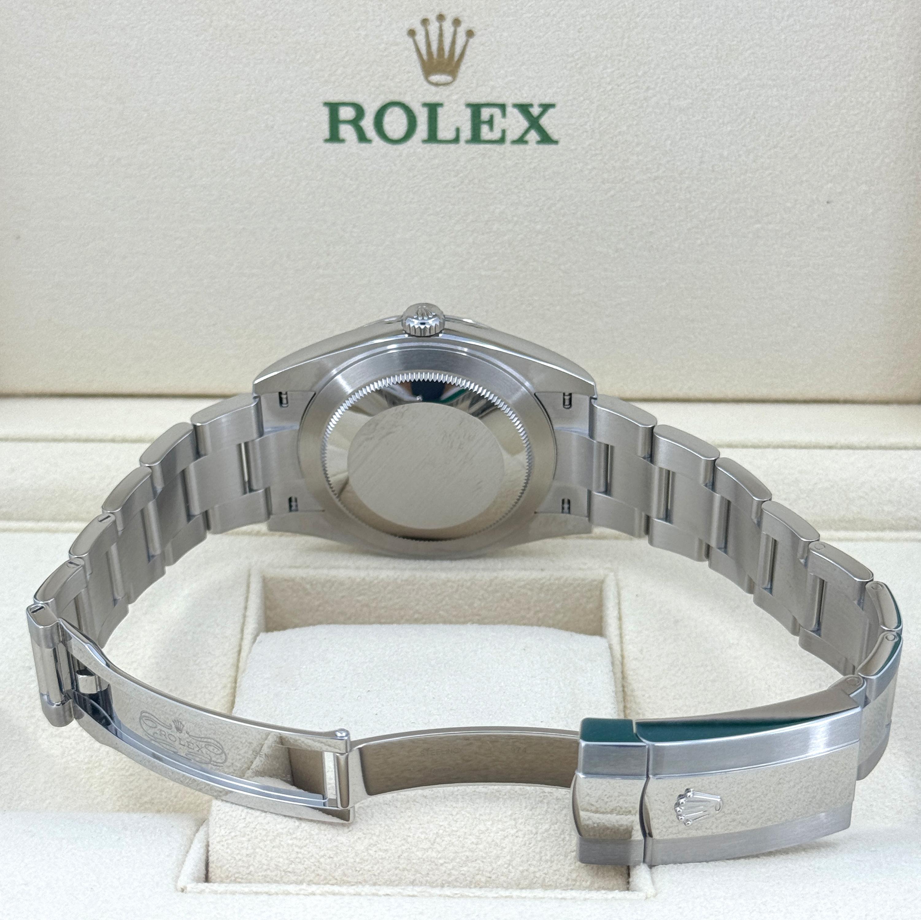 Ungetragene Rolex Datejust 41 Grün Oyster Reference# 126334, Komplettset, 2025 im Angebot 10