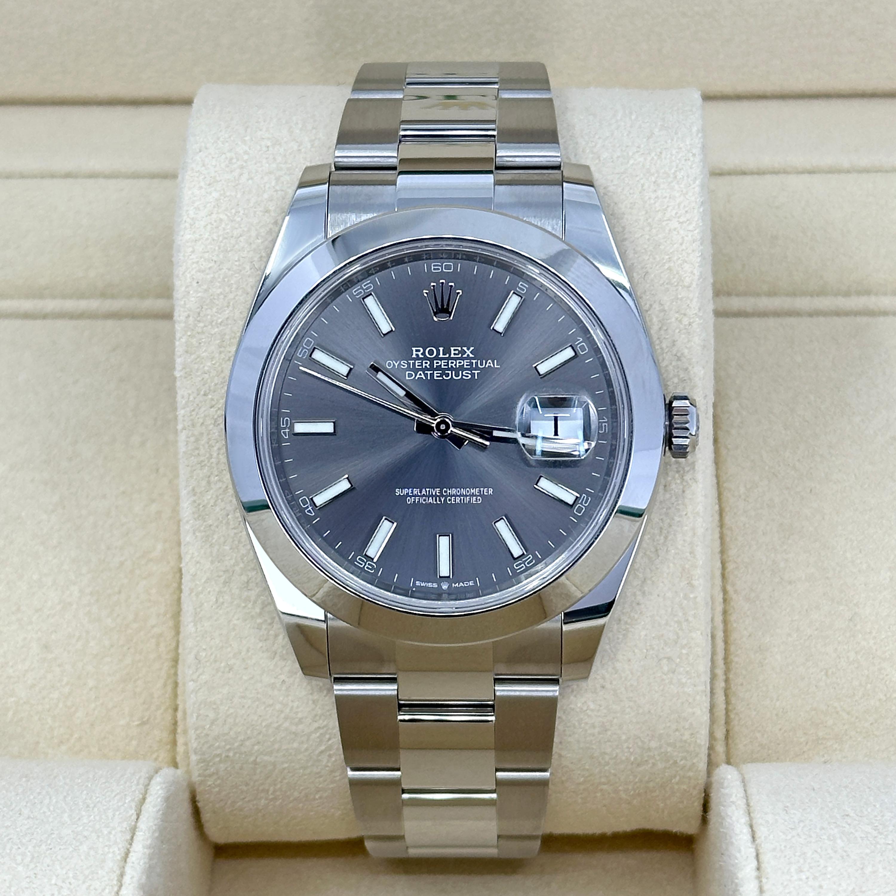 Femenino o masculino Rolex Datejust 41 Gris Oyster Sin Usar Referencia# 126300, Juego completo, 2025 en venta