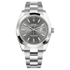 Used Unworn Rolex Datejust 41 Grey Oyster Reference# 126300, Complete set, 2025