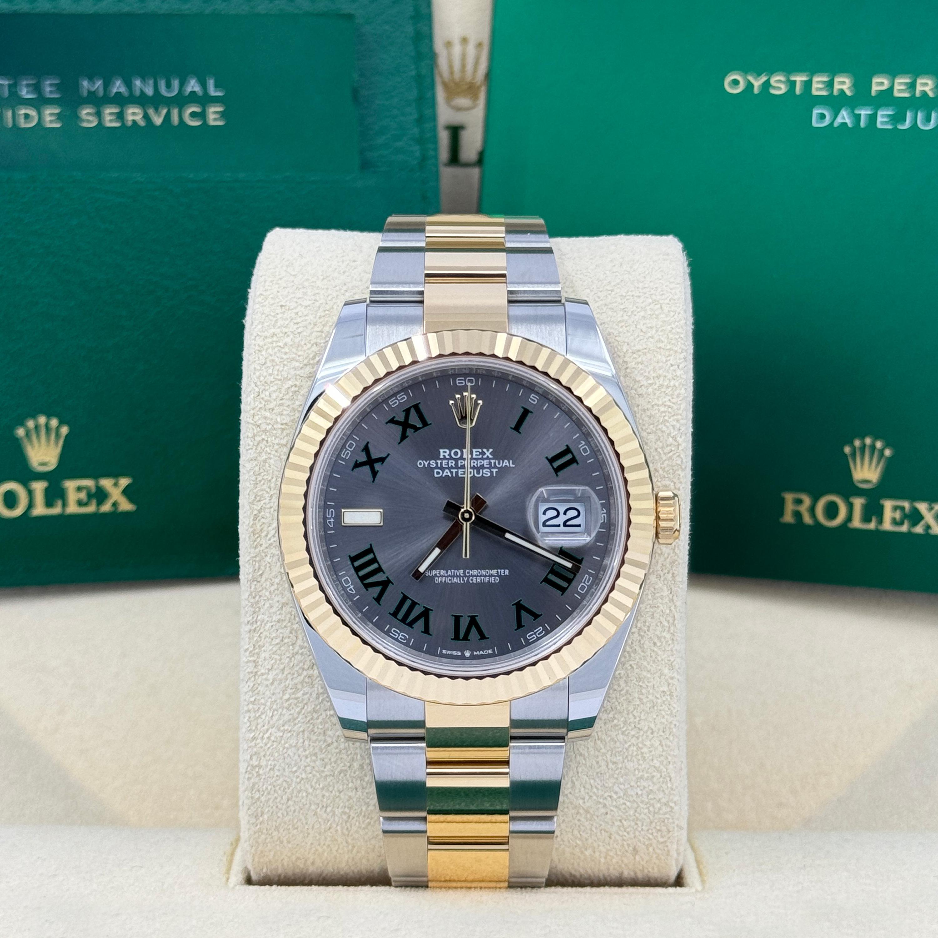 El Rolex Datejust 41 Ref. 126333-0019 es un reloj distinguido que combina a la perfección el diseño clásico con la innovación moderna. Fabricado con el Rolesor Amarillo patentado por Rolex -una armoniosa combinación de acero Oystersteel y oro