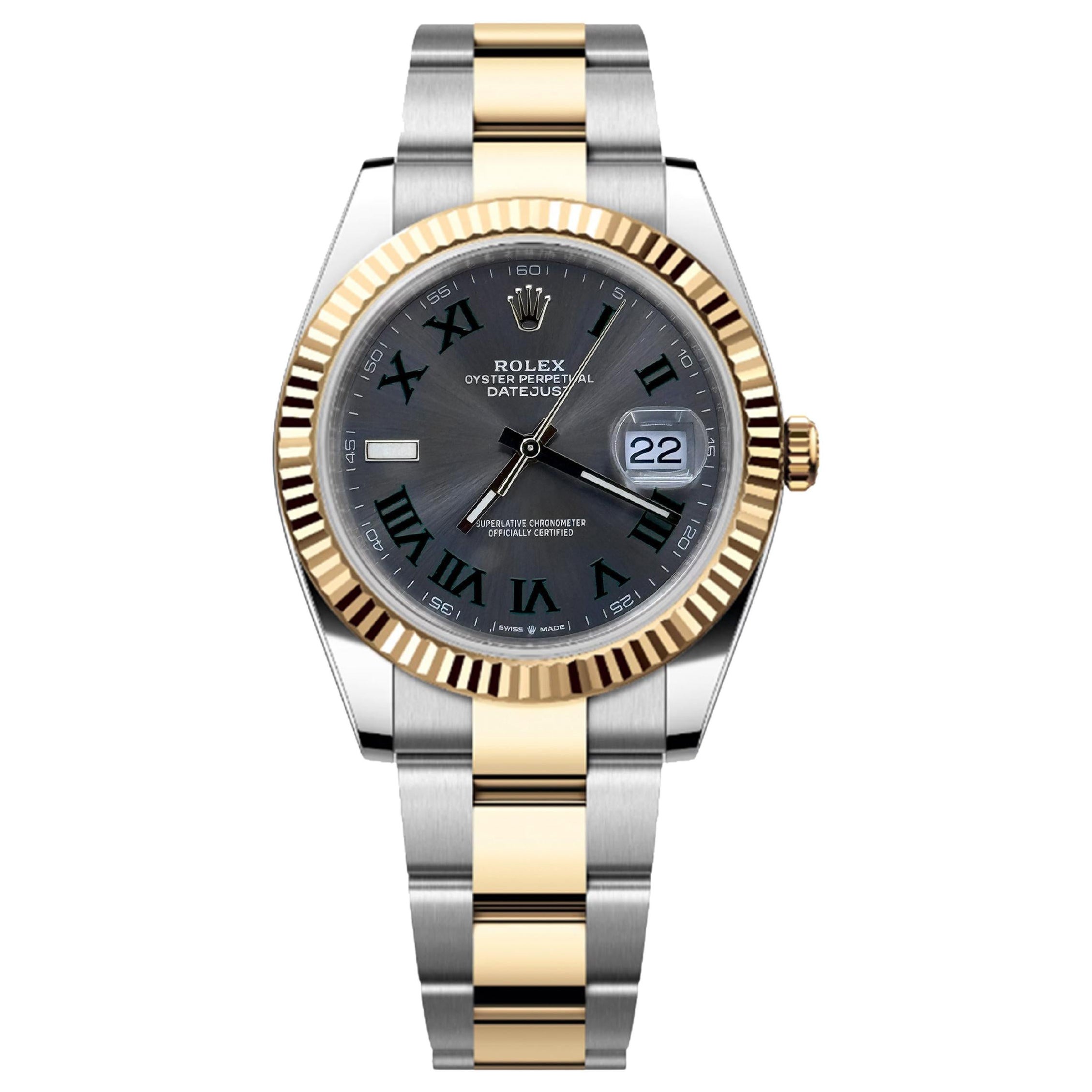 Unworn Rolex Datejust 41 Grey Oyster Reference# 126333, Complete set, 2025