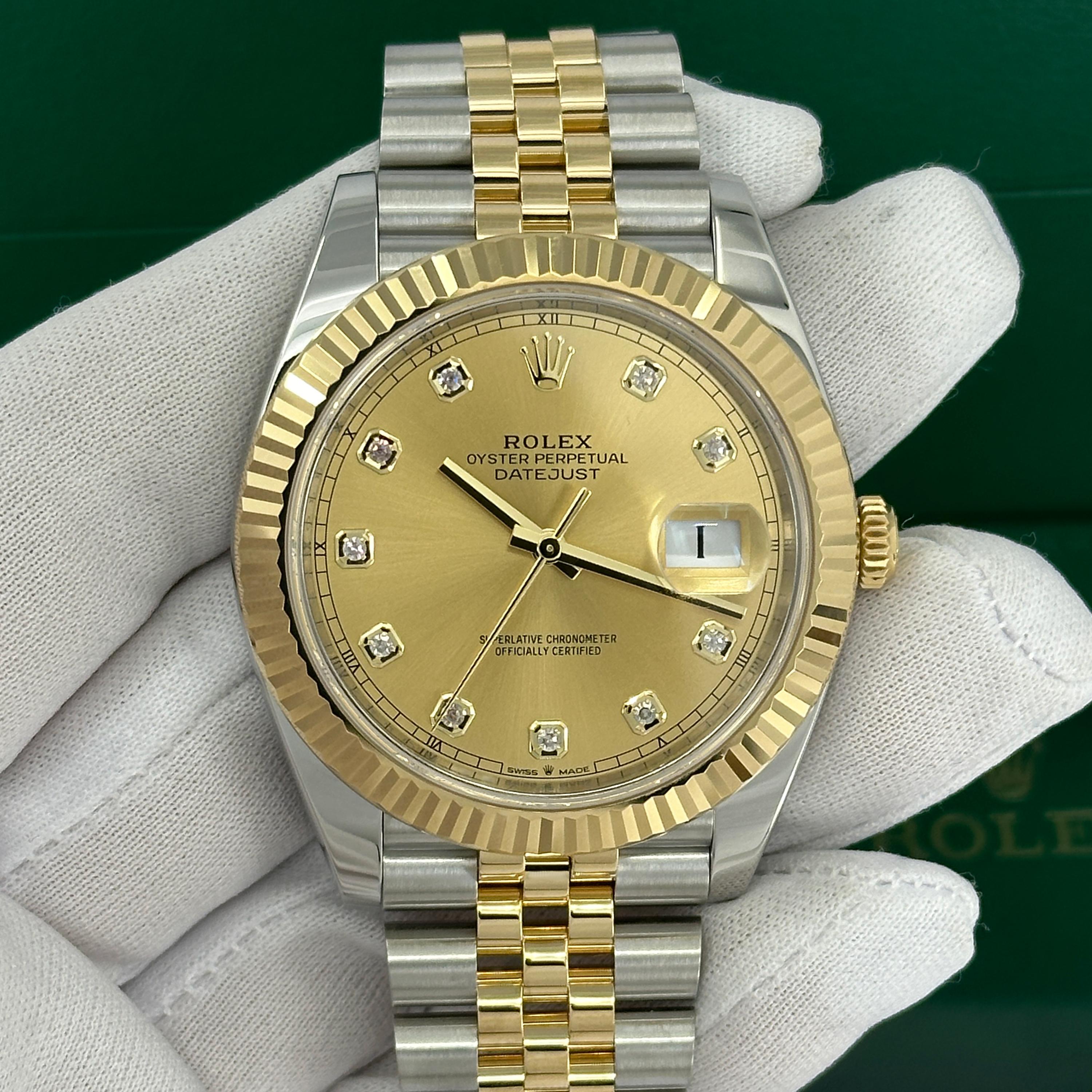 Rolex Datejust 41 Champagne Jubilee sin usar Referencia# 126333, Juego completo, 2025 en venta 8