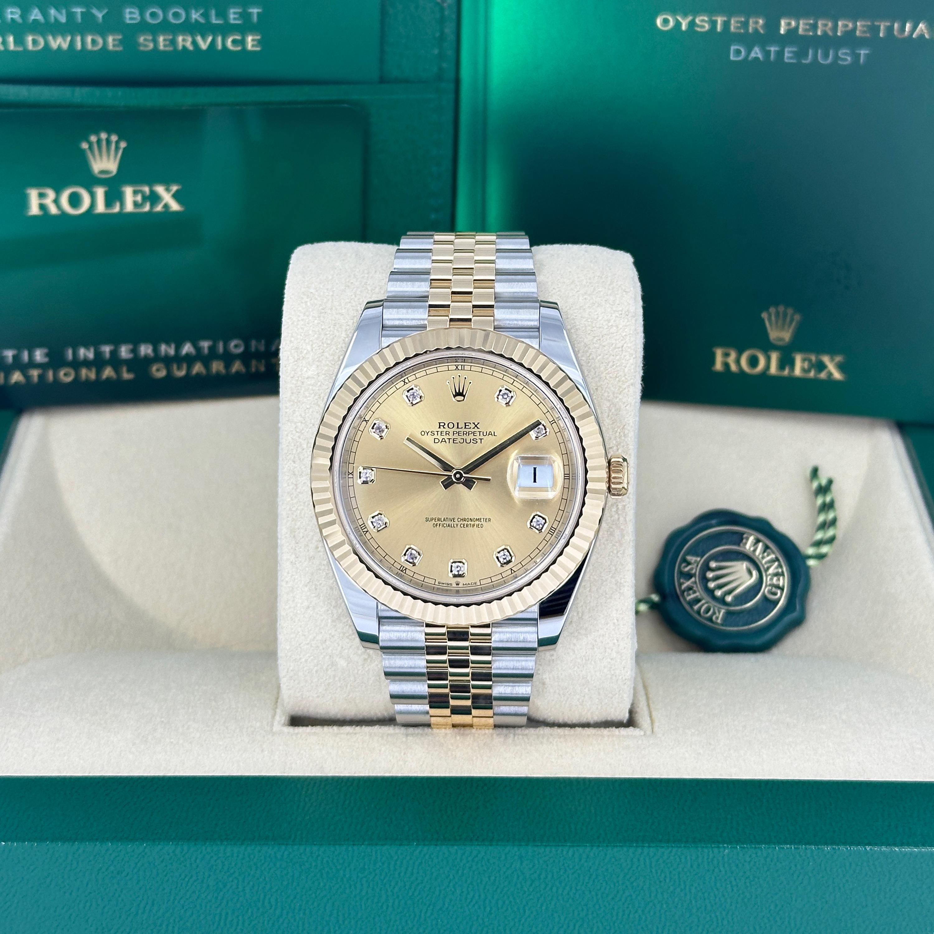 Rolex Datejust 41 Champagne Jubilee sin usar Referencia# 126333, Juego completo, 2025 en Nuevo estado para la venta en New York, NY