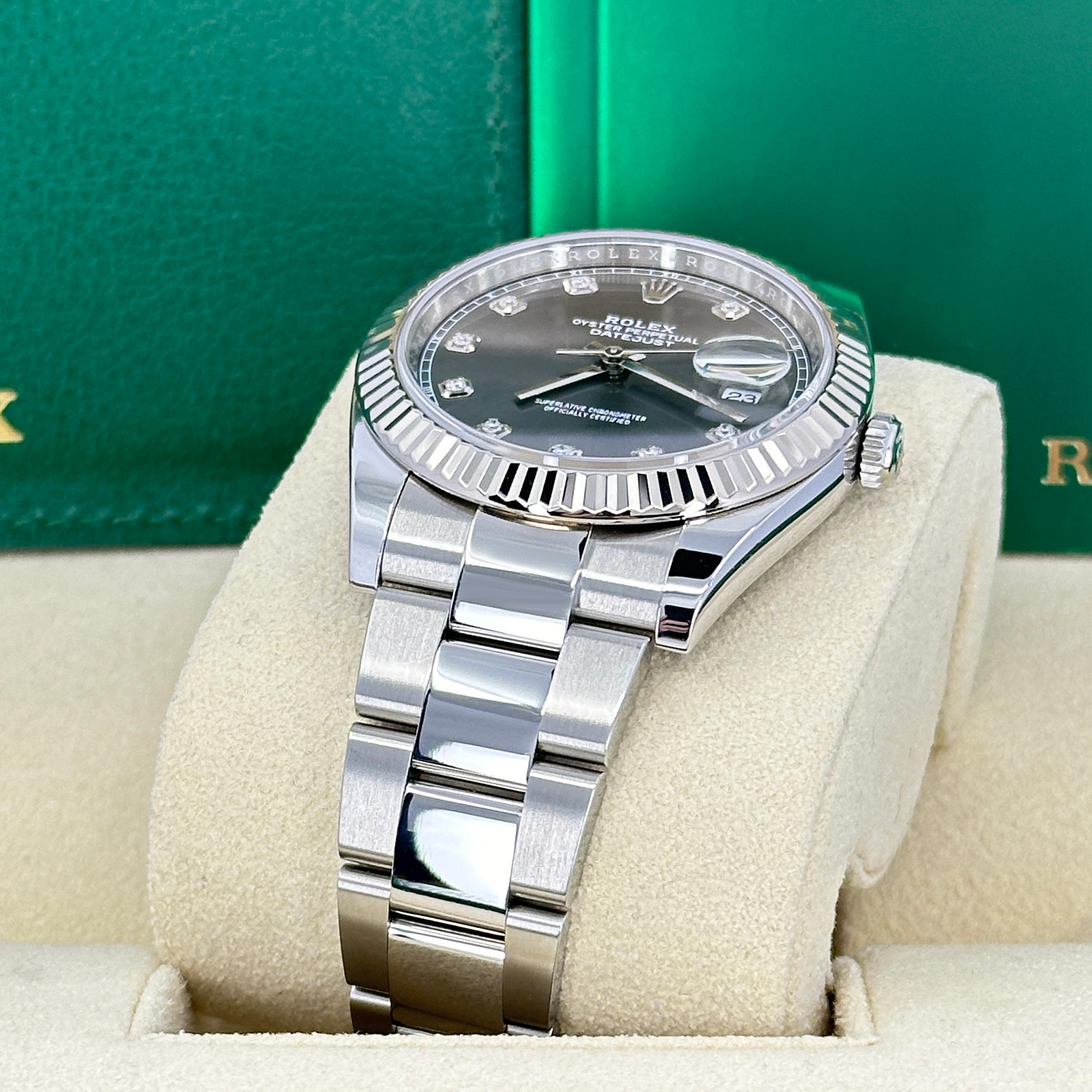 Ungetragene Rolex Datejust 41 Schiefer Oyster Reference# 126234, Komplettset, 2025 im Angebot 1