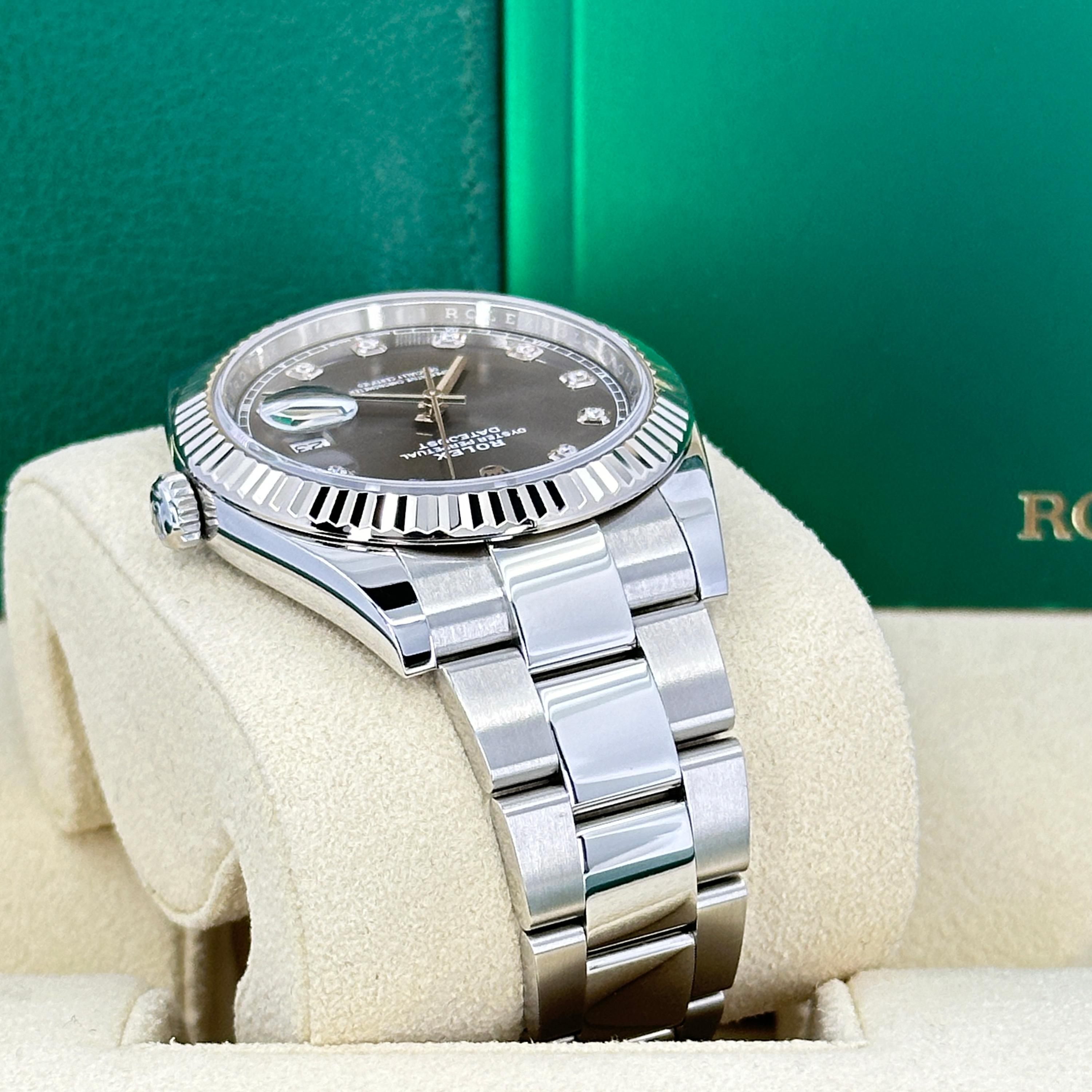 Ungetragene Rolex Datejust 41 Schiefer Oyster Reference# 126234, Komplettset, 2025 im Angebot 4
