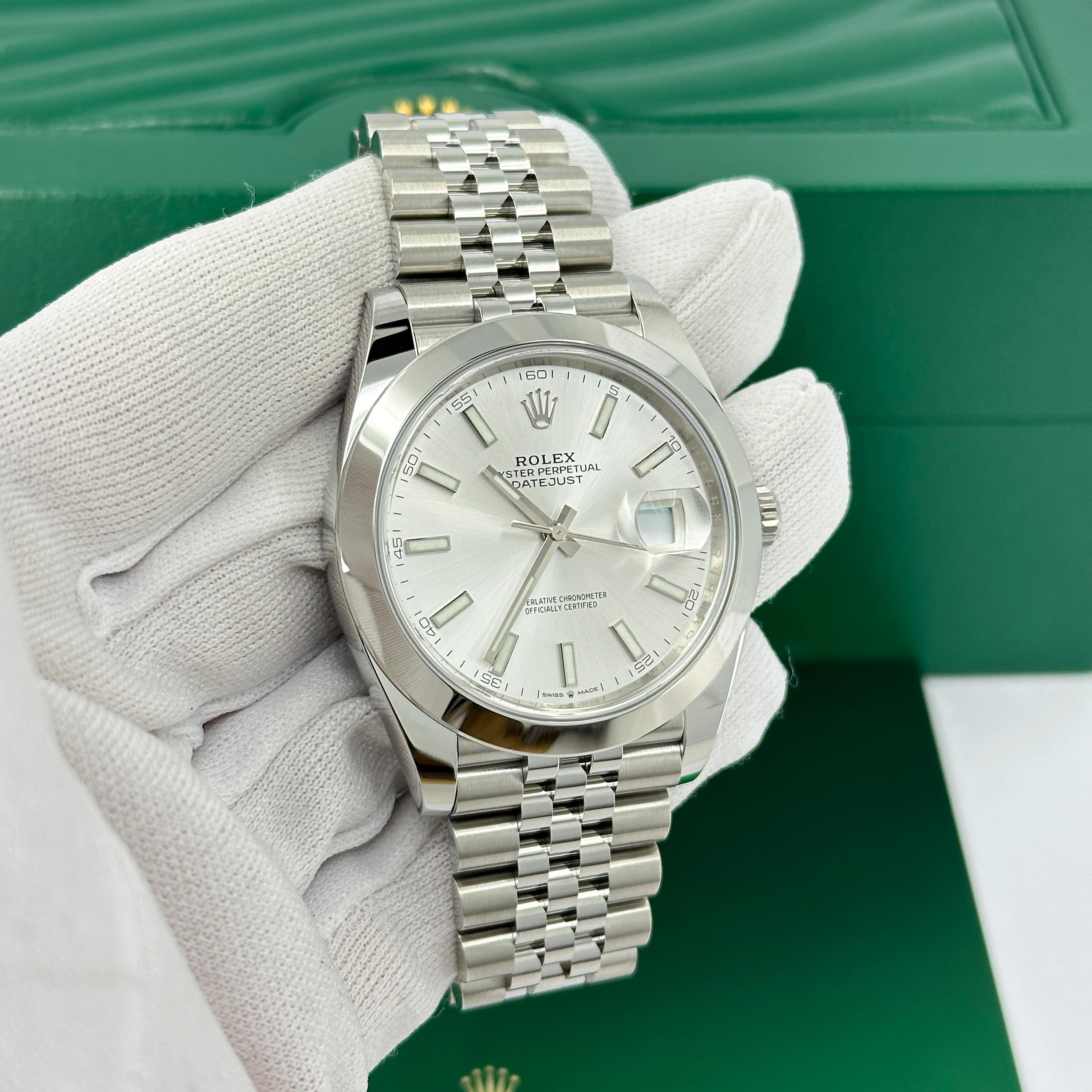 Rolex Datejust 41 Silver Jubilee sin usar Referencia# 126300, Juego completo, 2025 en venta 10