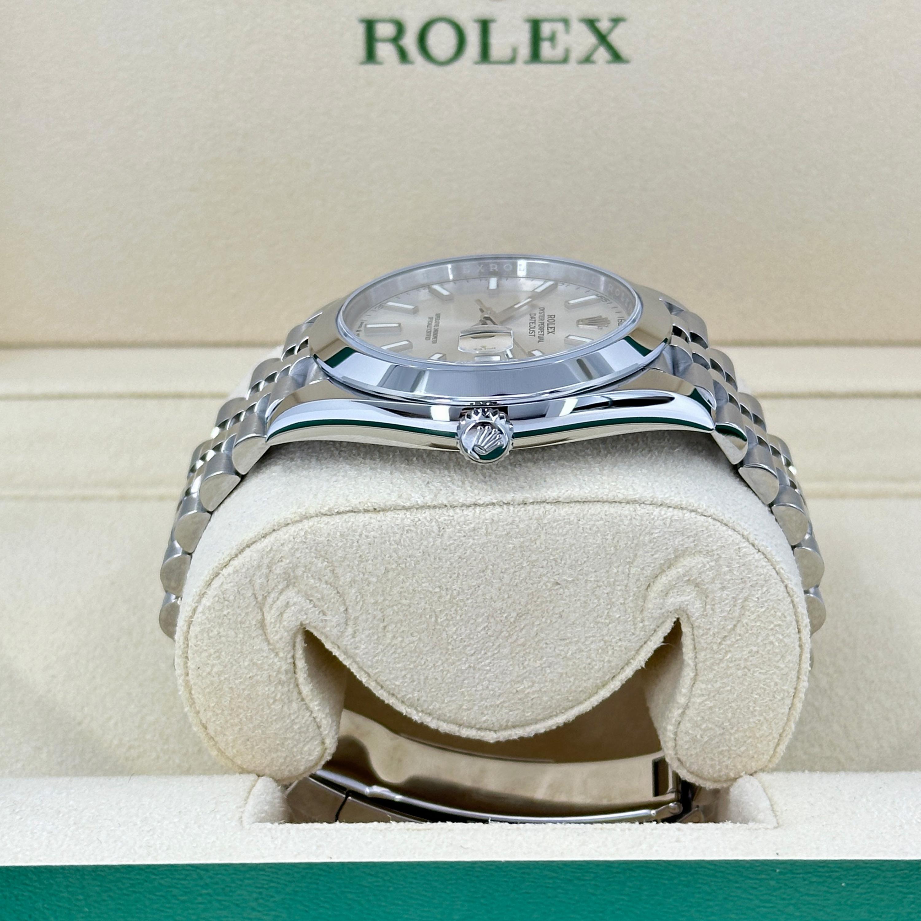 Rolex Datejust 41 Silver Jubilee sin usar Referencia# 126300, Juego completo, 2025 en venta 3