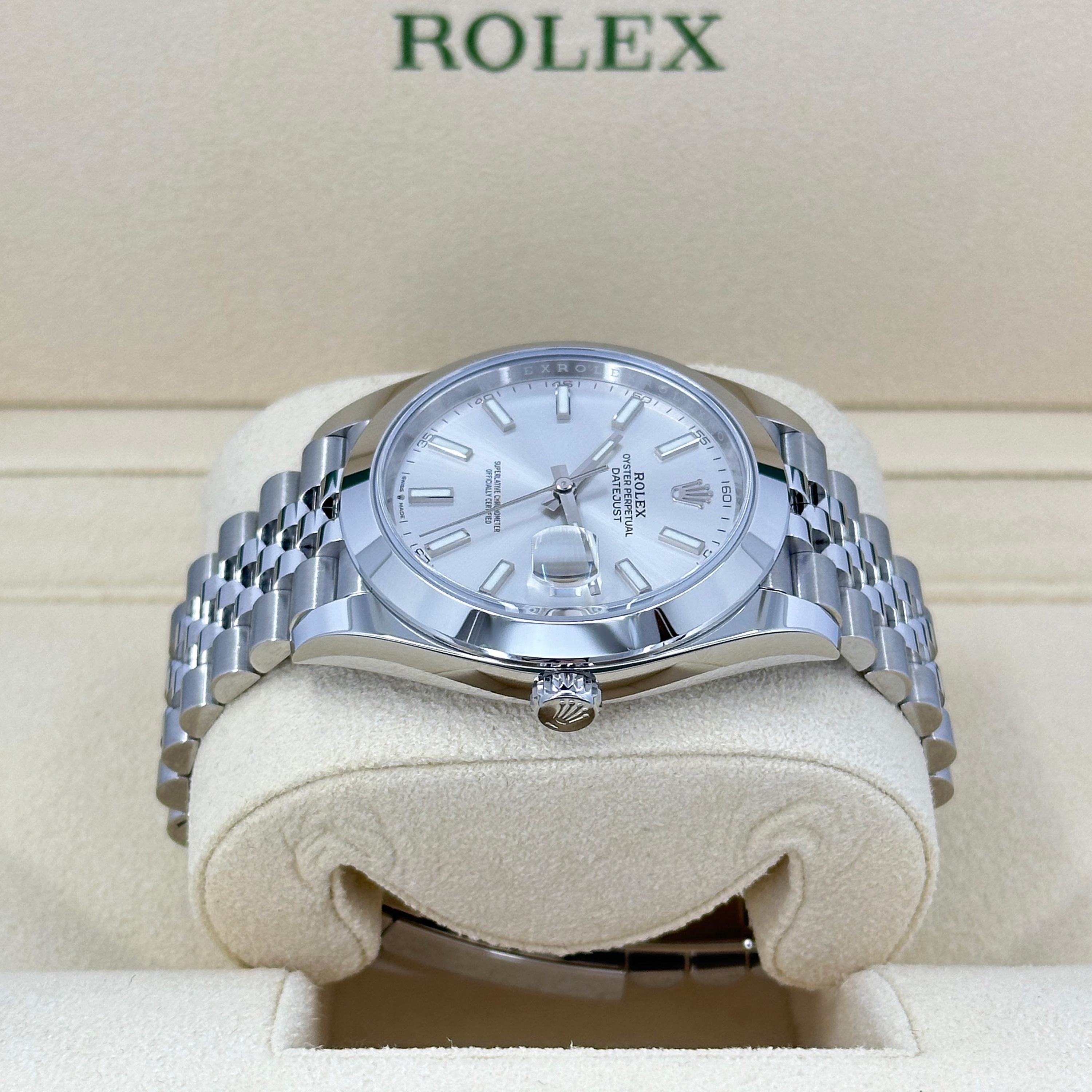 Rolex Datejust 41 Silver Jubilee sin usar Referencia# 126300, Juego completo, 2025 en venta 4