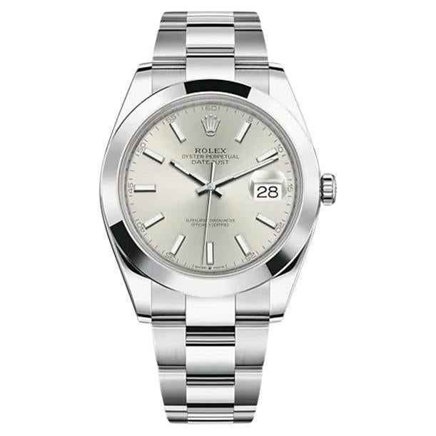 Rolex Datejust 41 Oyster de plata sin usar Referencia# 126300, Juego completo, 2025
