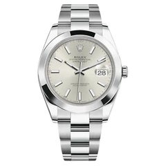 Used Unworn Rolex Datejust 41 Silver Oyster Reference# 126300, Complete set, 2025