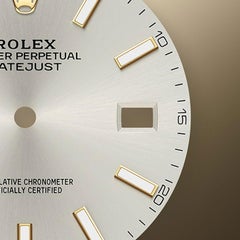 Unworn Rolex Datejust 41 Silver Oyster Reference# 126333, Complete set, 2025