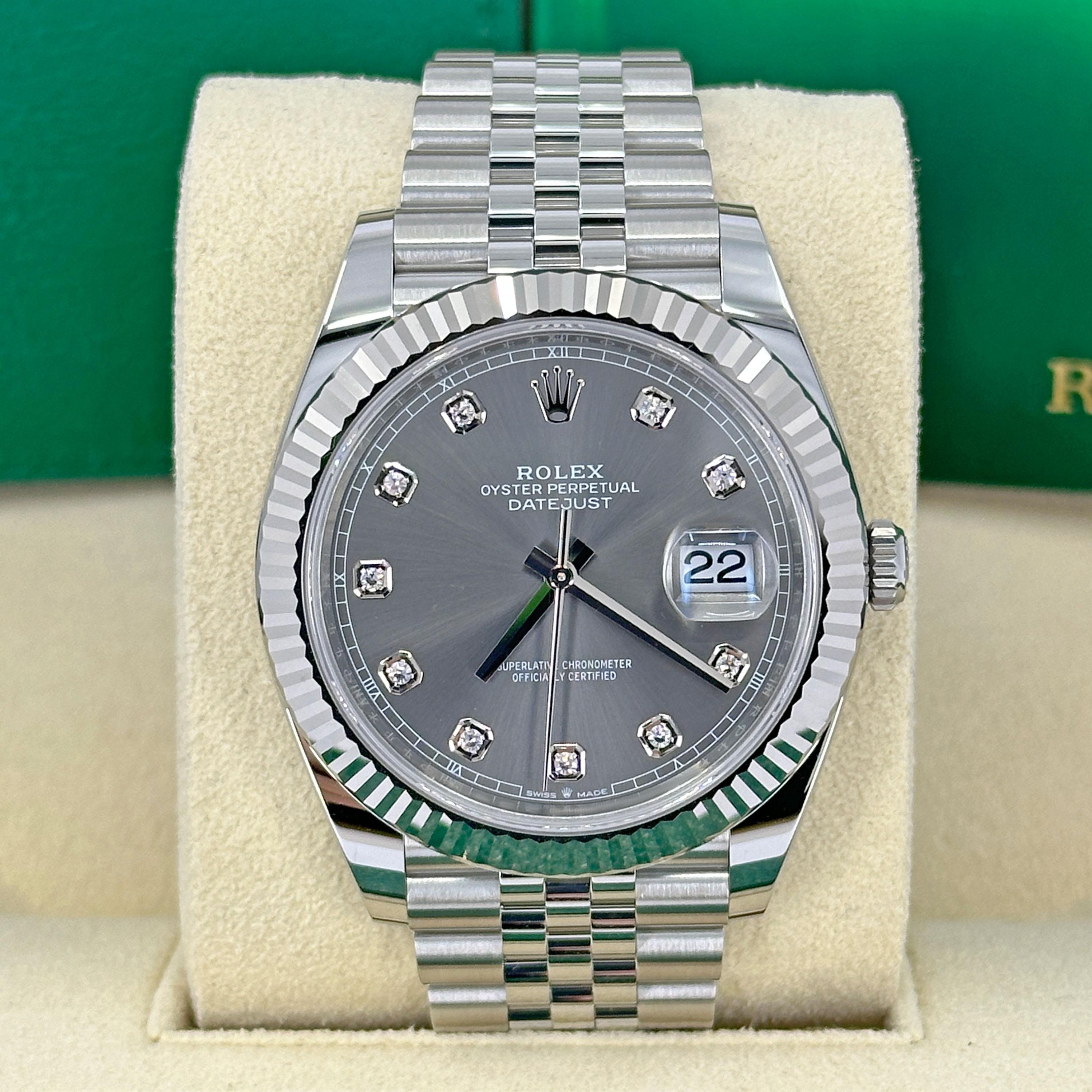 Rolex Datejust 41 Slate Jubile Reference# 126334, Set completo, 2025 In condizioni Nuovo in vendita a New York, NY