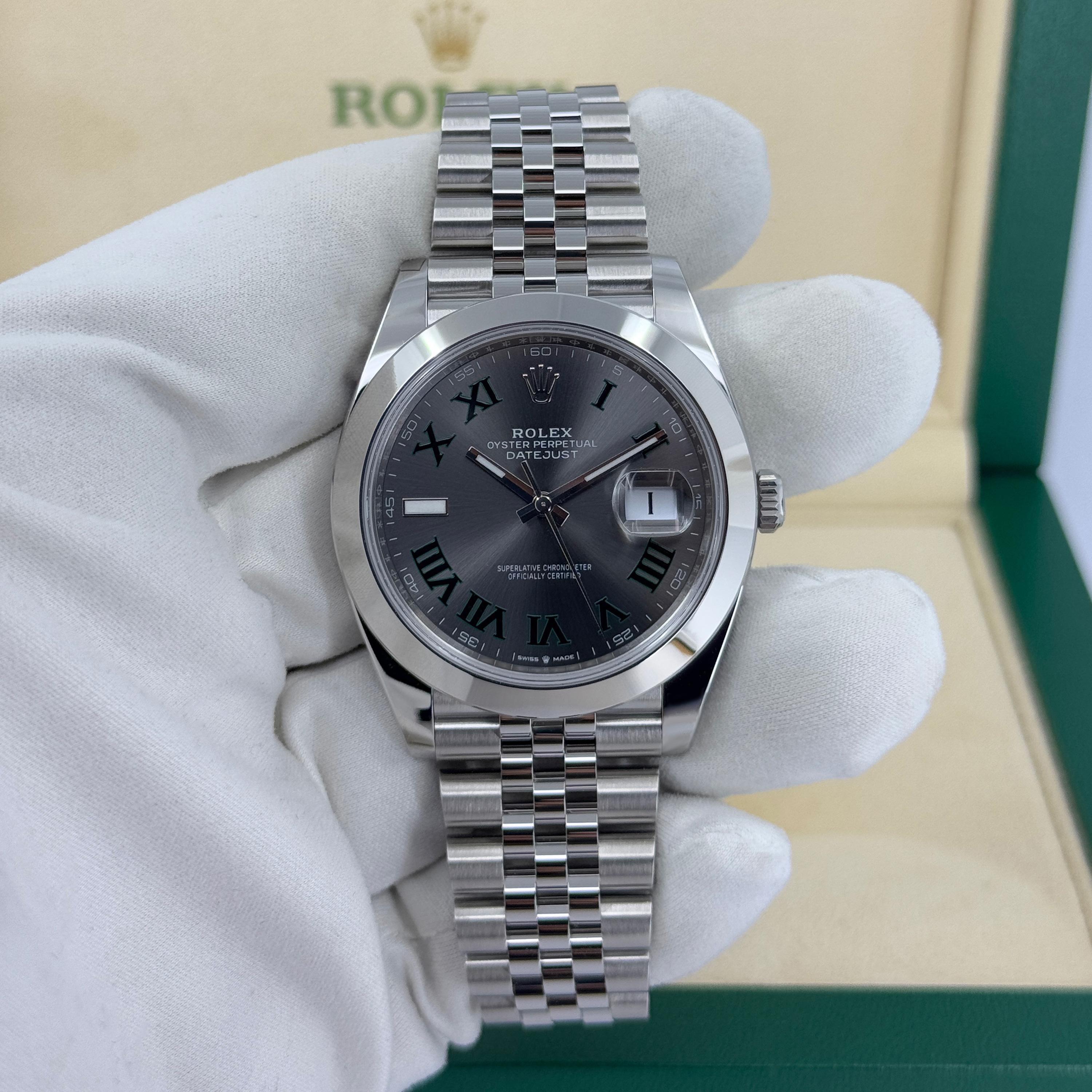 Unworn Rolex Datejust 41 Slate Jubilee Reference# 126300, Complete set, 2025 For Sale 6