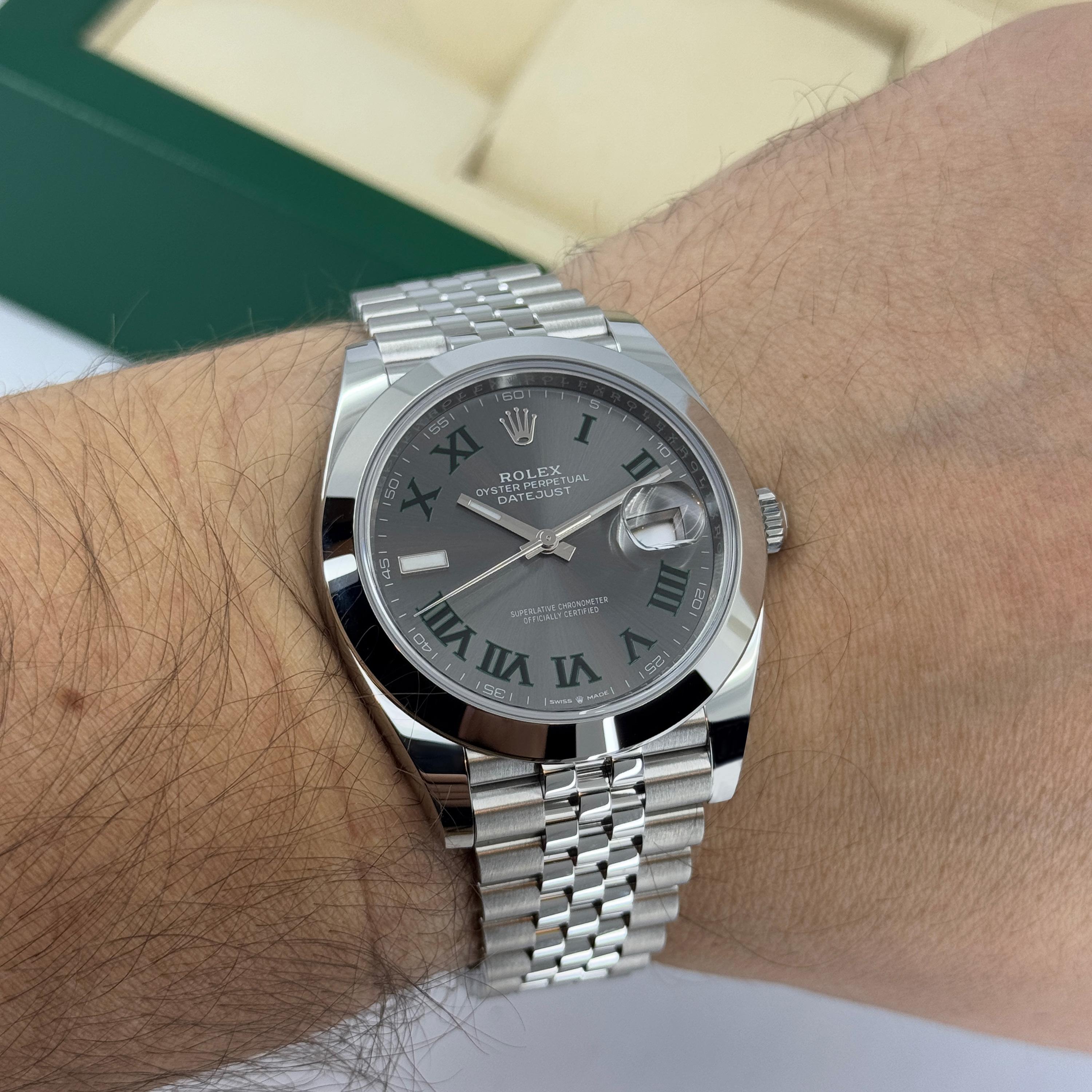 Unworn Rolex Datejust 41 Slate Jubilee Reference# 126300, Complete set, 2025 For Sale 7
