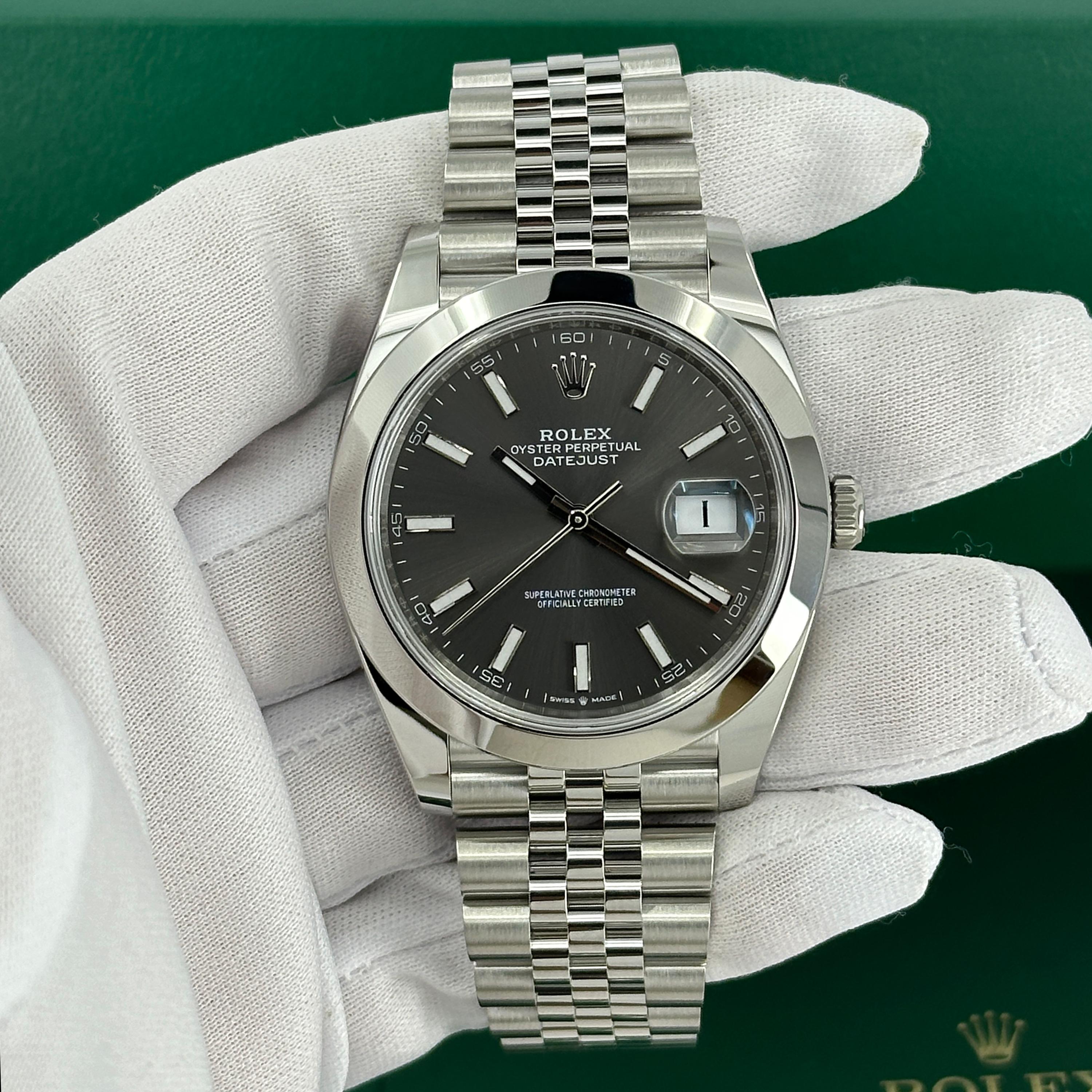 Rolex Datejust 41 Jubileo de pizarra sin usar Referencia# 126300, Juego completo, 2025 en venta 8