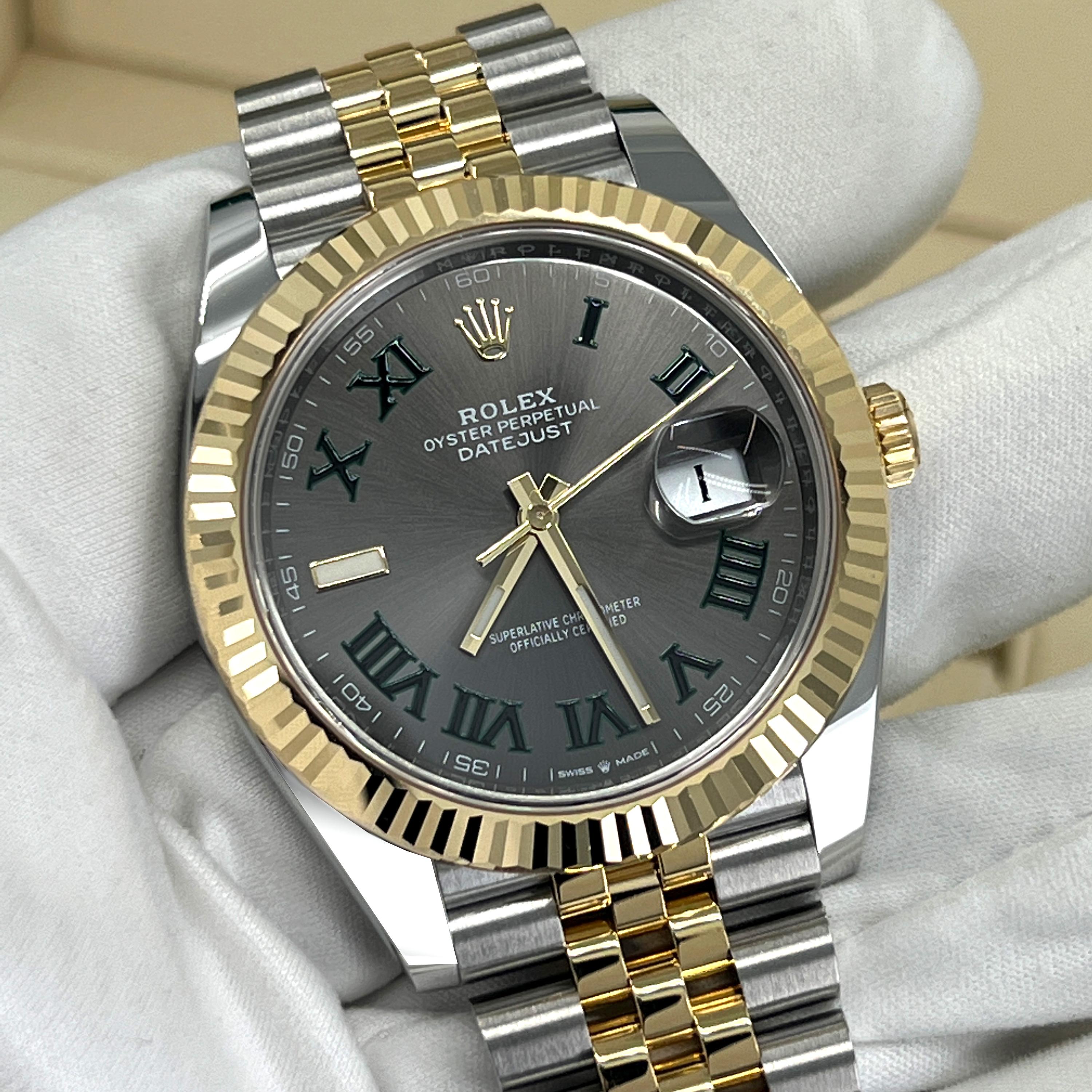 Unworn Rolex Datejust 41 Slate Jubilee Reference# 126333, Complete set, 2025 For Sale 12