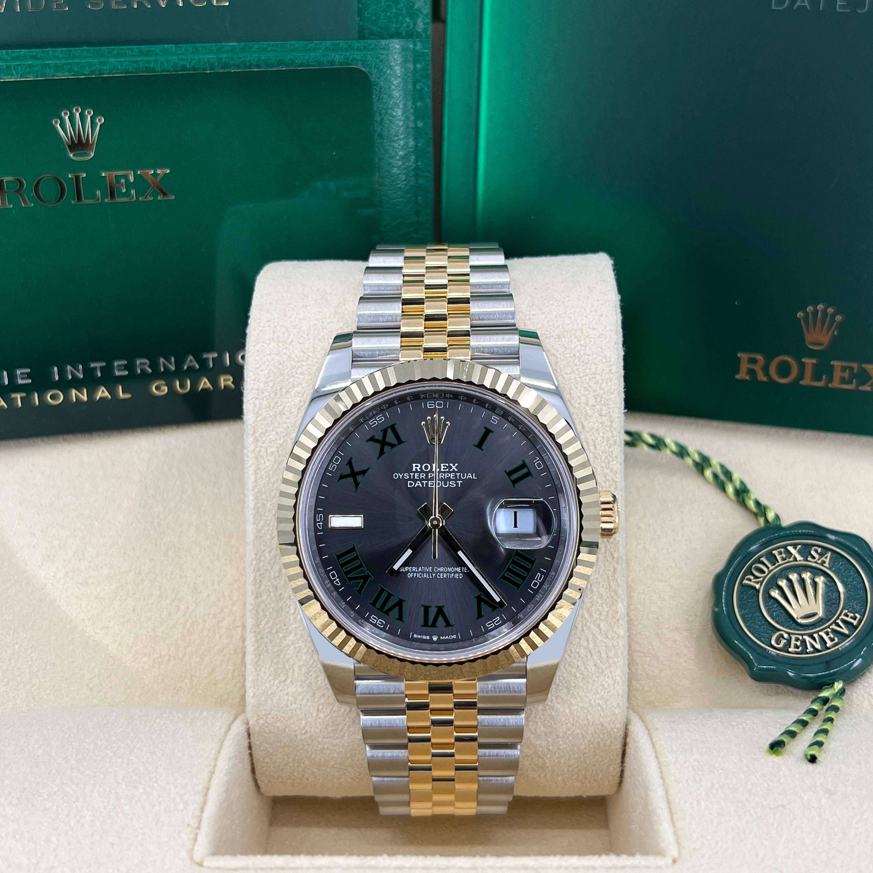 Unworn Rolex Datejust 41 Slate Jubilee Reference# 126333, Complete set, 2025 For Sale 13
