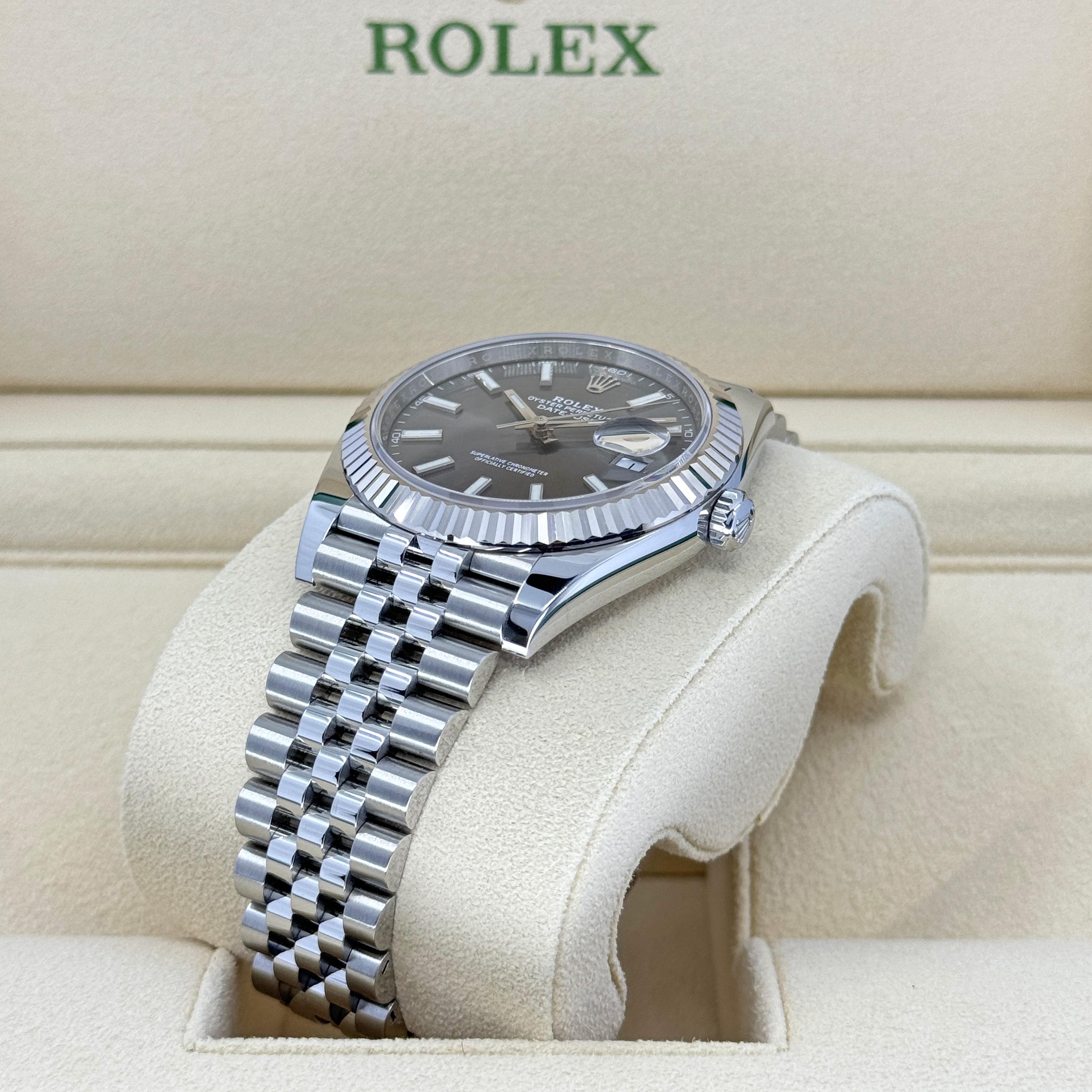 Ungetragene Rolex Datejust 41 Slate Jubilee Reference# 126334, Komplettset, 2025 im Angebot 1