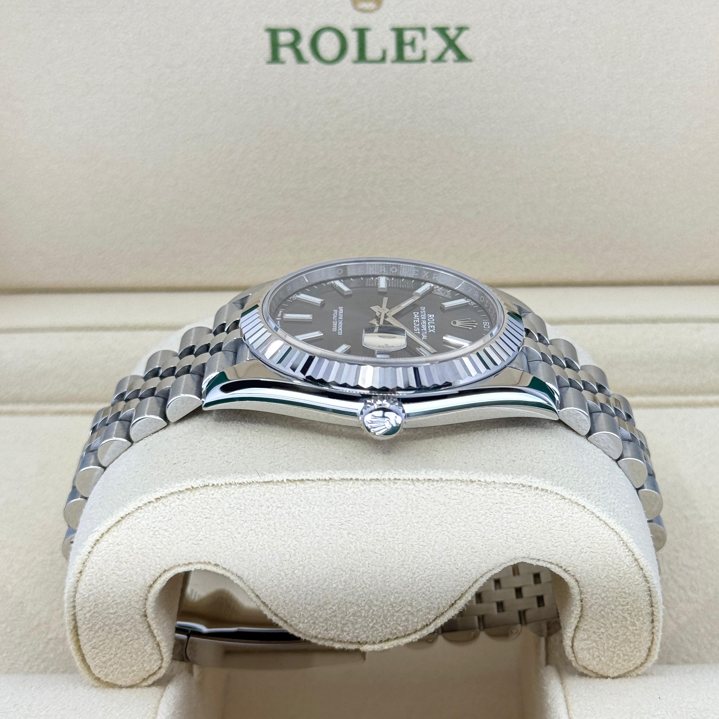 Ungetragene Rolex Datejust 41 Slate Jubilee Reference# 126334, Komplettset, 2025 im Angebot 2