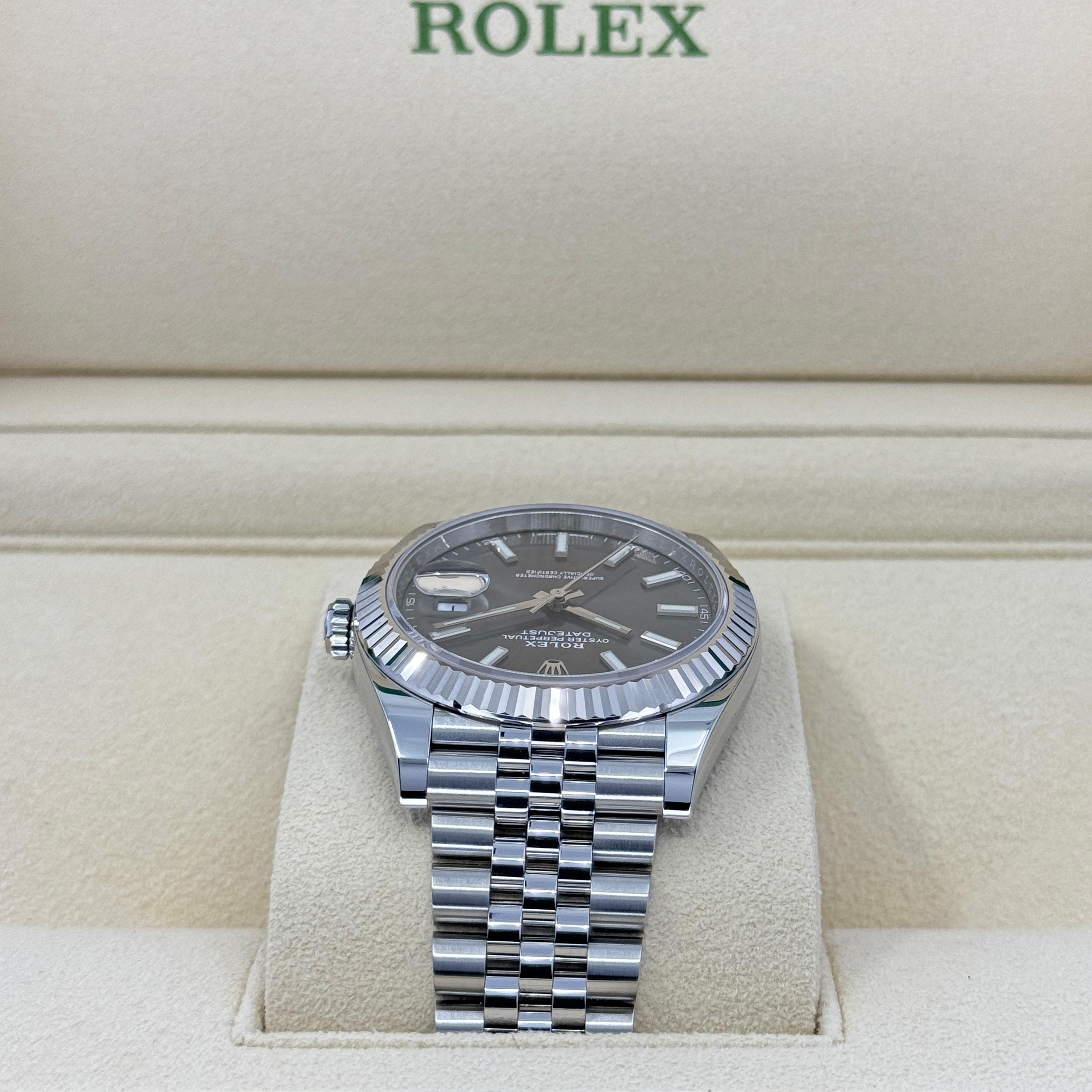 Ungetragene Rolex Datejust 41 Slate Jubilee Reference# 126334, Komplettset, 2025 im Angebot 4