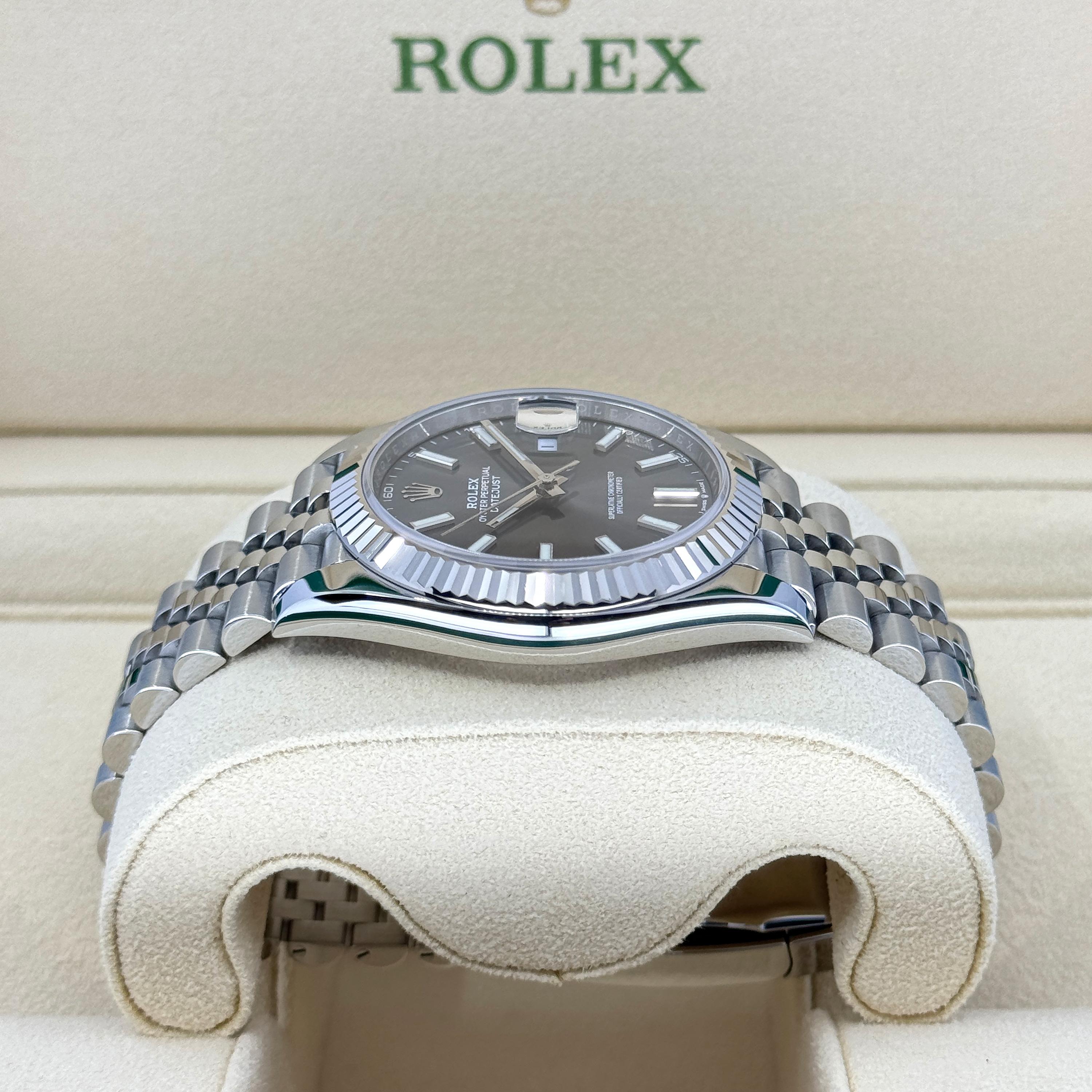 Ungetragene Rolex Datejust 41 Slate Jubilee Reference# 126334, Komplettset, 2025 im Angebot 5
