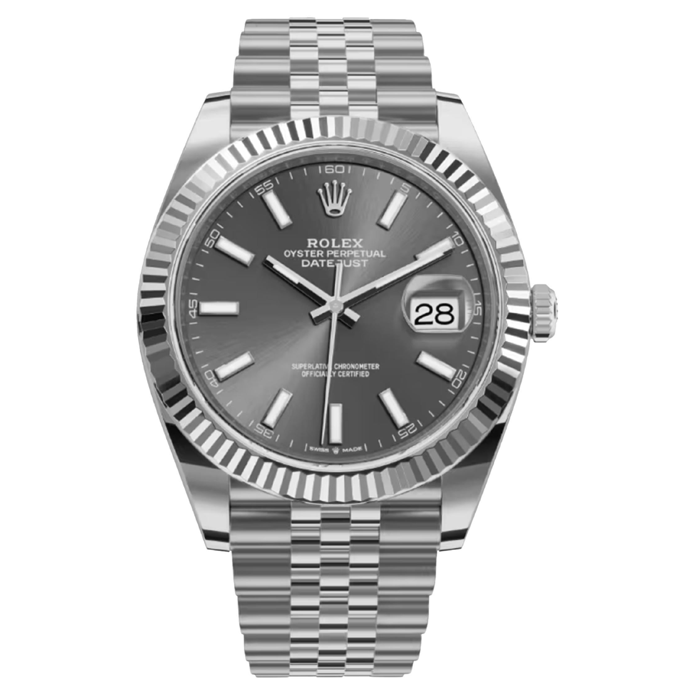 Unworn Rolex Datejust 41 Slate Jubilee Reference# 126334, Complete set, 2025