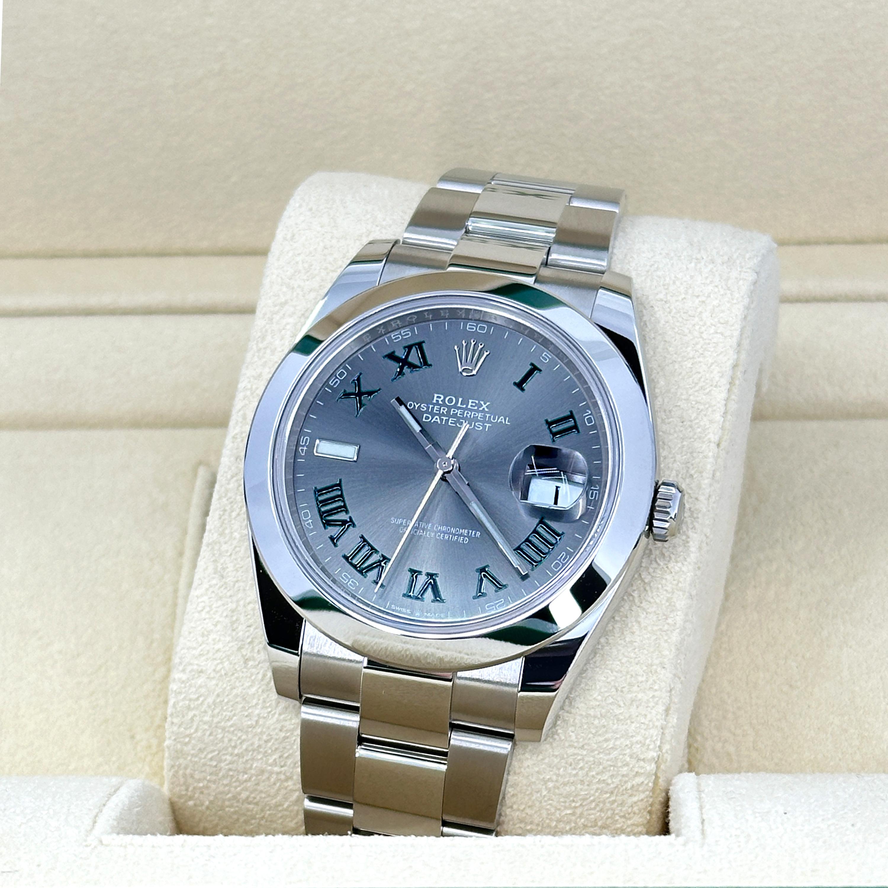 Rolex Datejust 41 Pizarra Oyster Referencia# 126300 sin usar, Juego completo, 2025 en venta 6