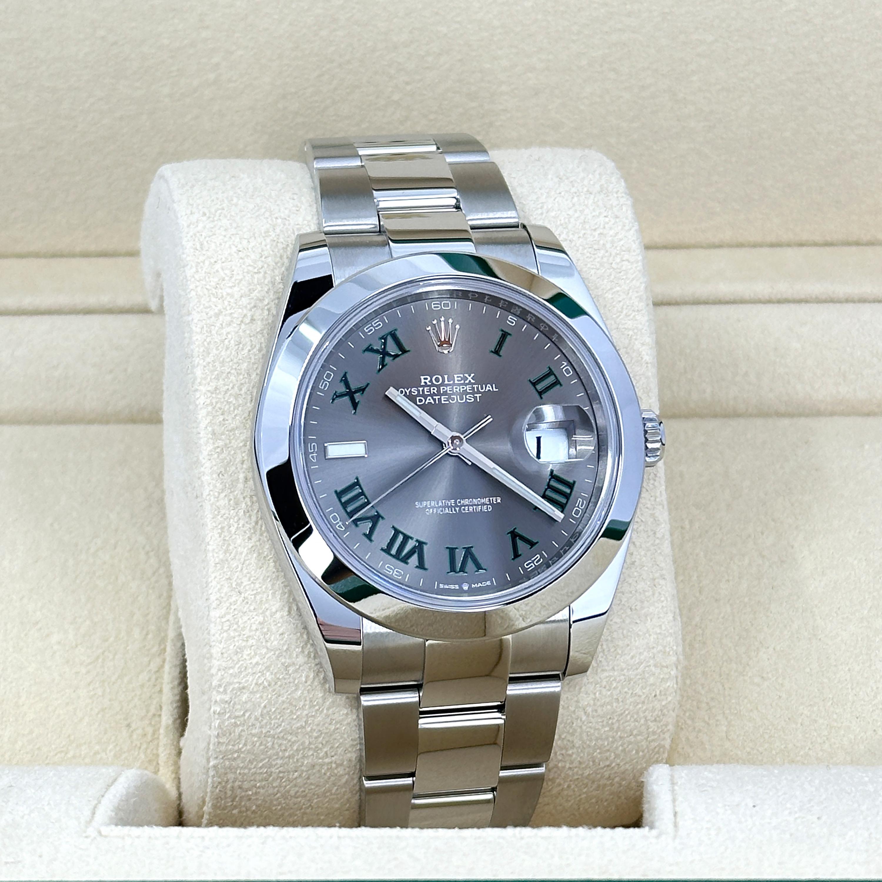 Rolex Datejust 41 Pizarra Oyster Referencia# 126300 sin usar, Juego completo, 2025 en venta 5