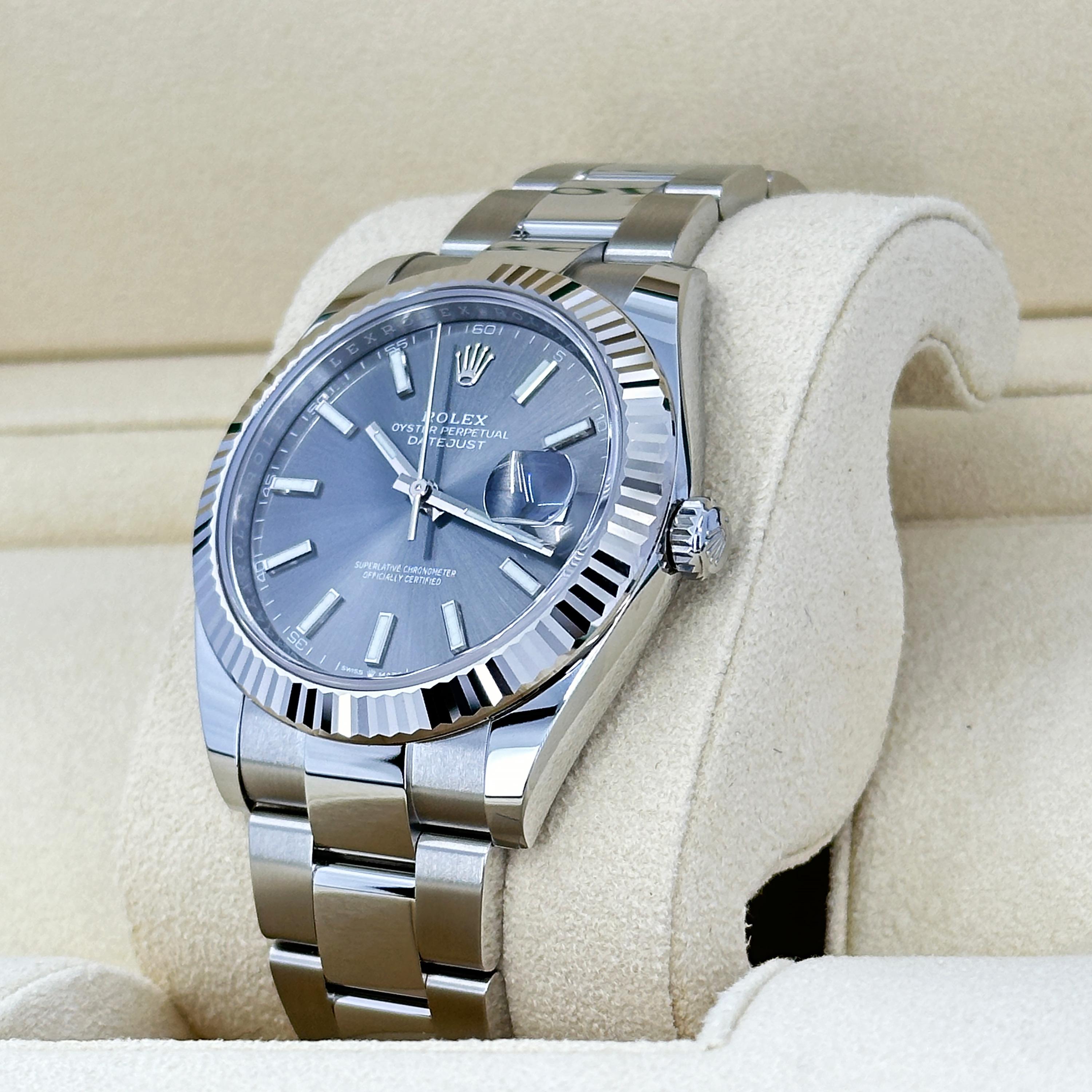 Rolex Datejust 41 Slate Oyster Reference# 126334, Jeu complet, 2025 en vente 5