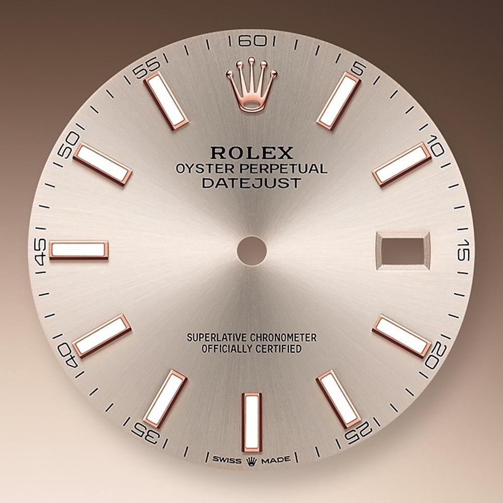 El Rolex Datejust 41 Ref. 126331-0009 es una mezcla magistral de diseño atemporal, innovación y artesanía de lujo. Meticulosamente fabricado en Everose Rolesor, la combinación exclusiva de Rolex de acero inoxidable duradero y oro Everose de 18