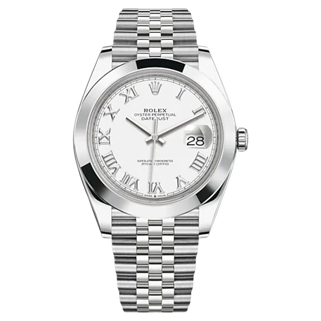 Unworn Rolex Datejust 41 White Jubilee Reference# 126300, Complete set, 2025 For Sale
