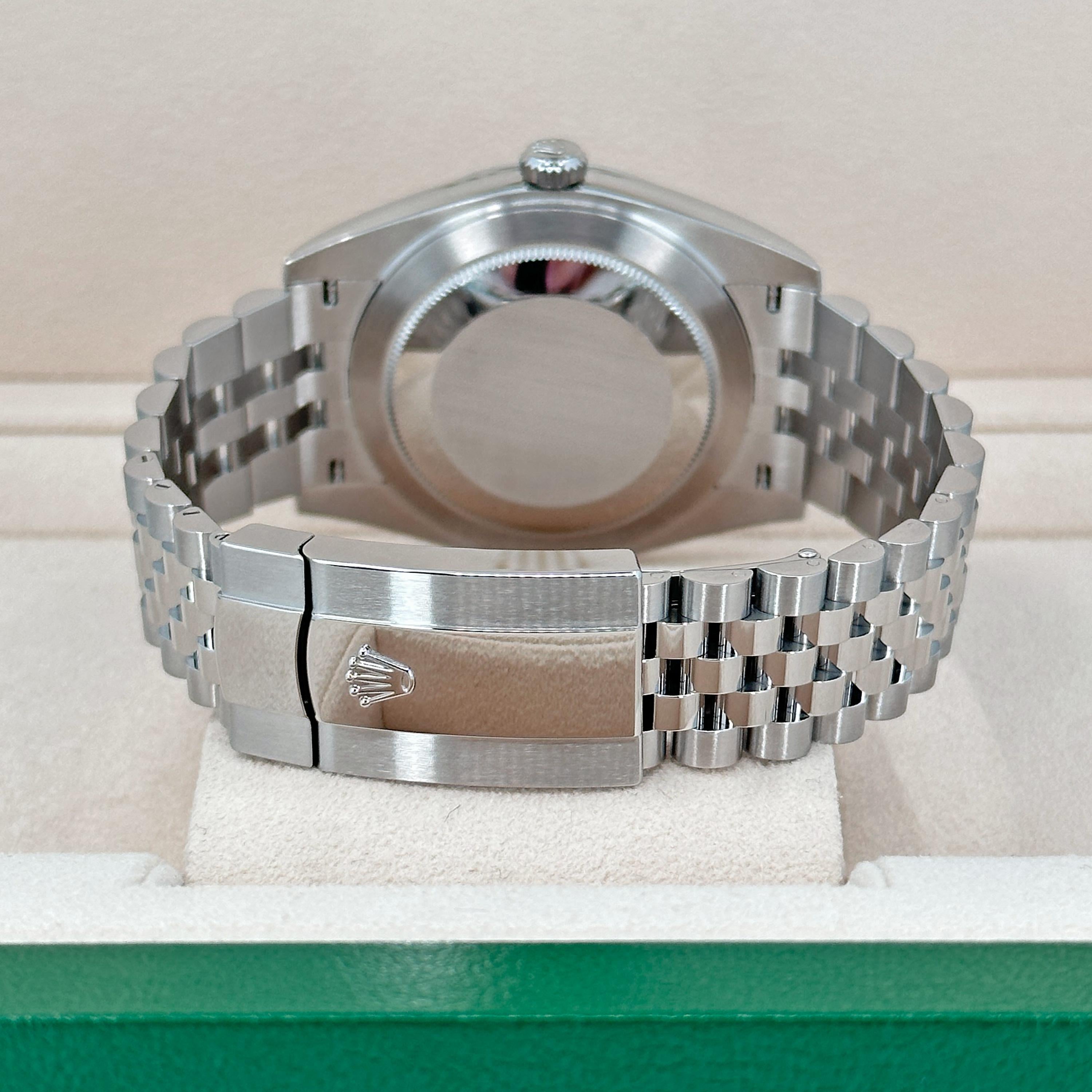 Ungetragene Rolex Datejust 41 White Jubilee Reference# 126334, Komplettset, 2025 im Angebot 7