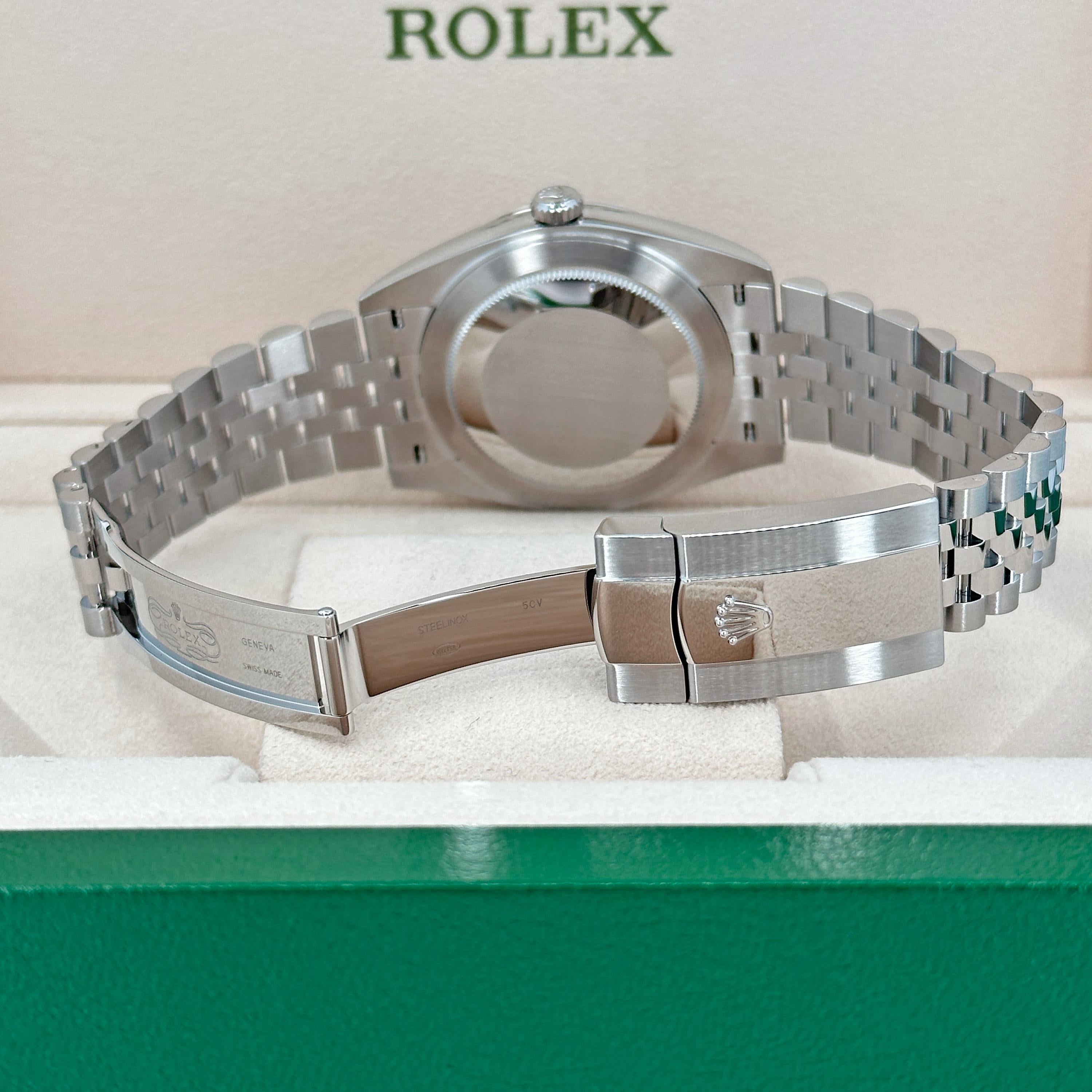 Ungetragene Rolex Datejust 41 White Jubilee Reference# 126334, Komplettset, 2025 im Angebot 8