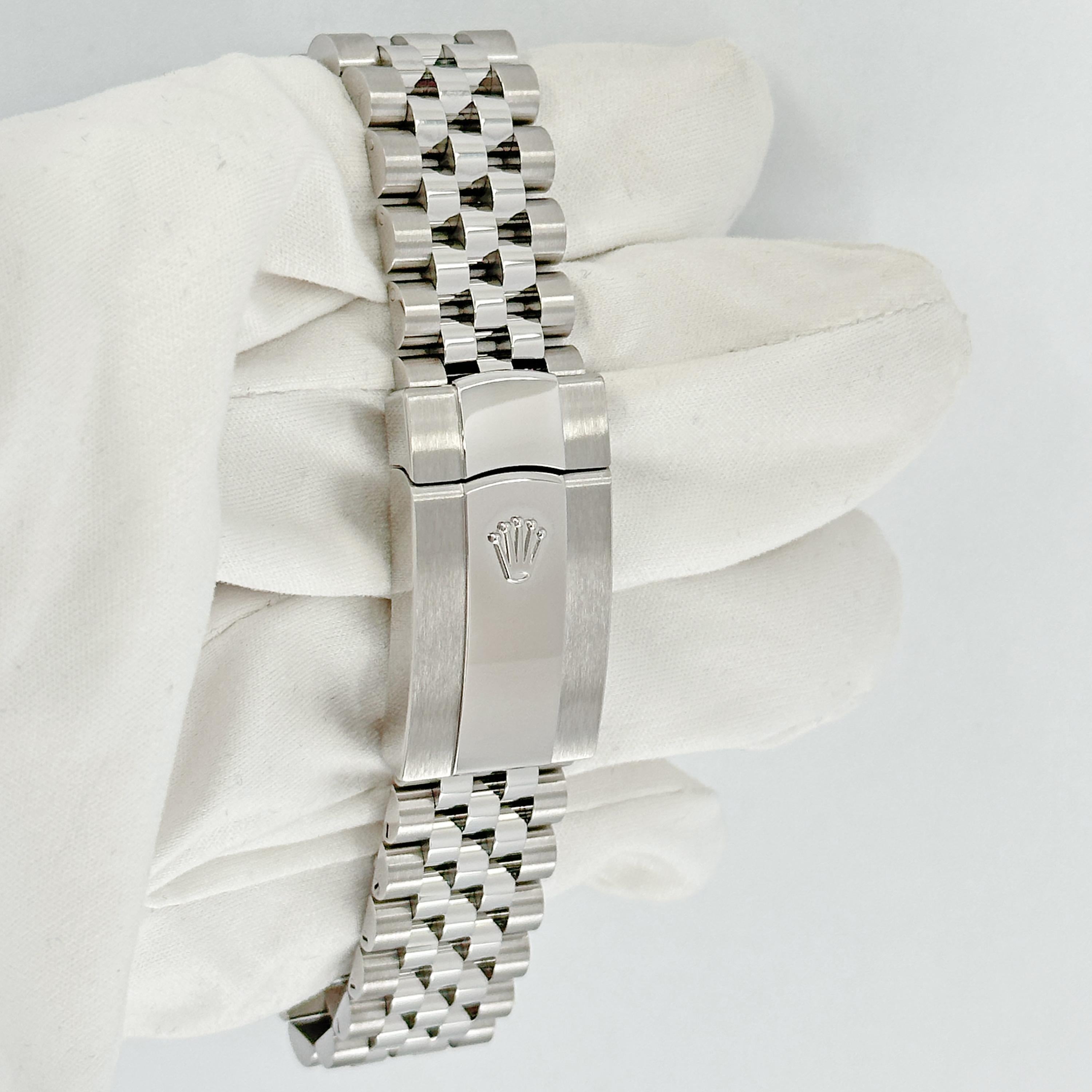 Ungetragene Rolex Datejust 41 White Jubilee Reference# 126334, Komplettset, 2025 im Angebot 9