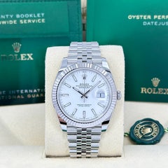 Unworn Rolex Datejust 41 White Jubilee Reference# 126334, Complete set, 2025