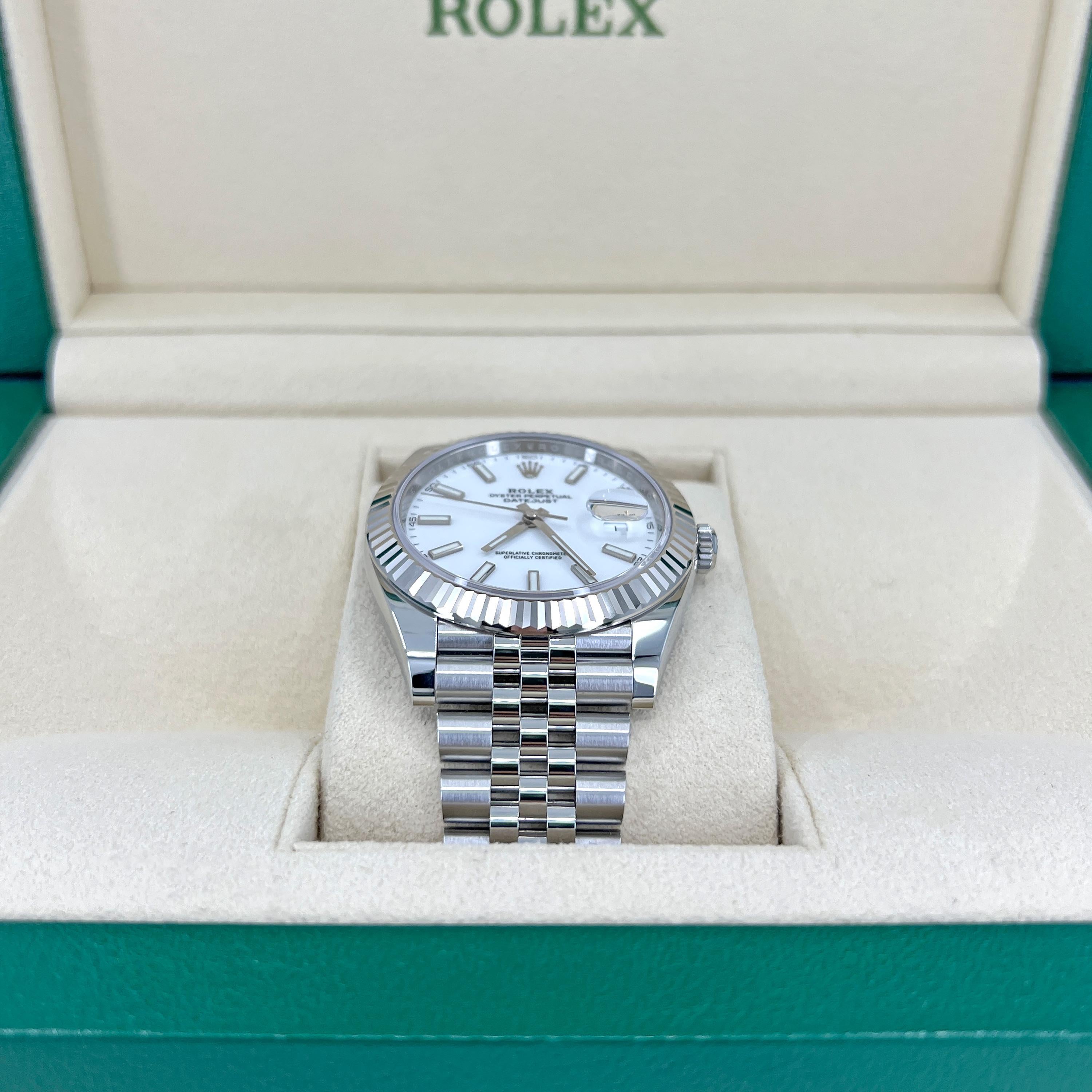 da uomo o donna Rolex Datejust 41 White Jubilee Riferimento n. 126334, Set completo, 2025 in vendita