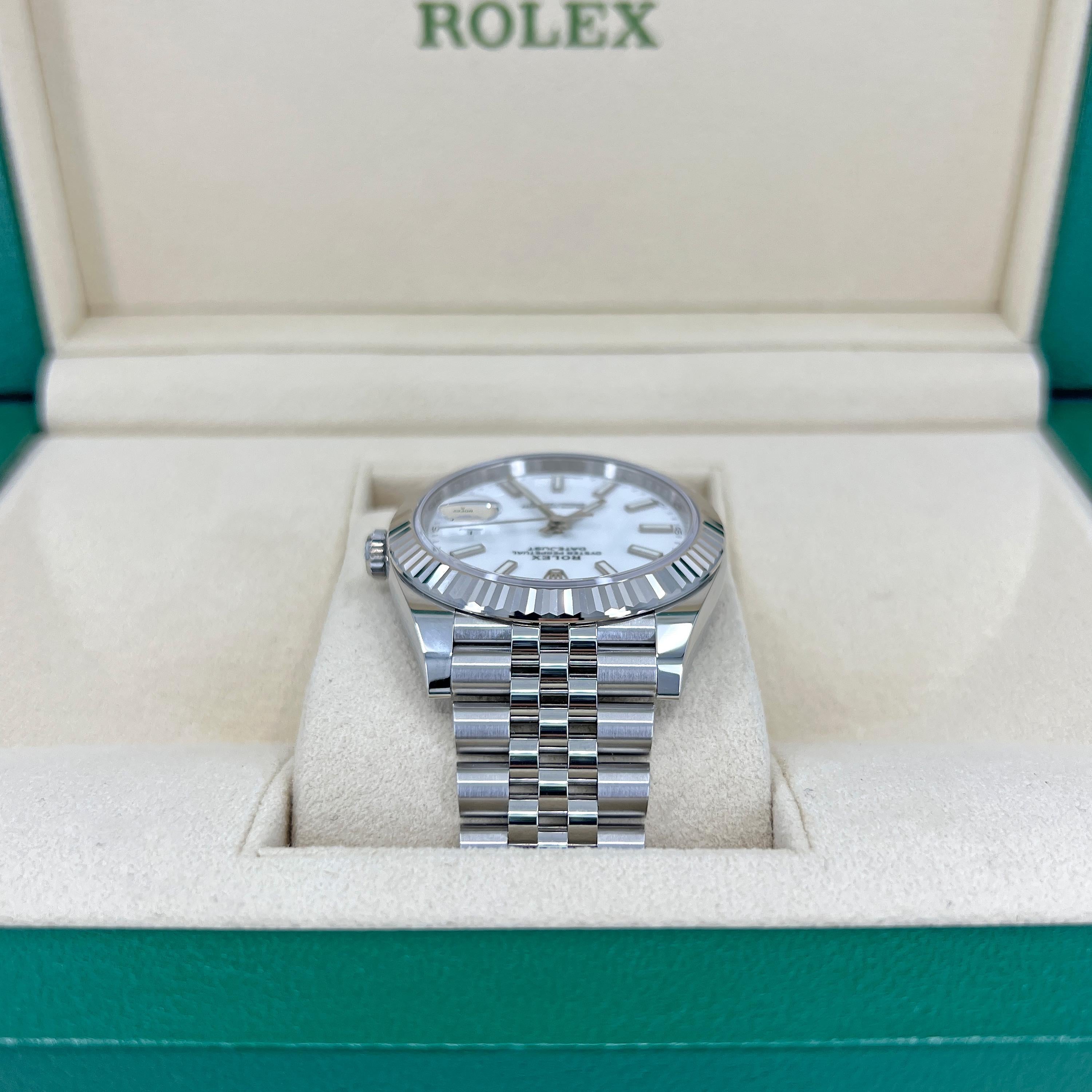 Rolex Datejust 41 White Jubilee Riferimento n. 126334, Set completo, 2025 in vendita 2