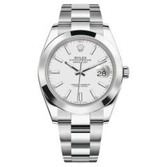 Used Unworn Rolex Datejust 41 White Oyster Reference# 126300, Complete set, 2025