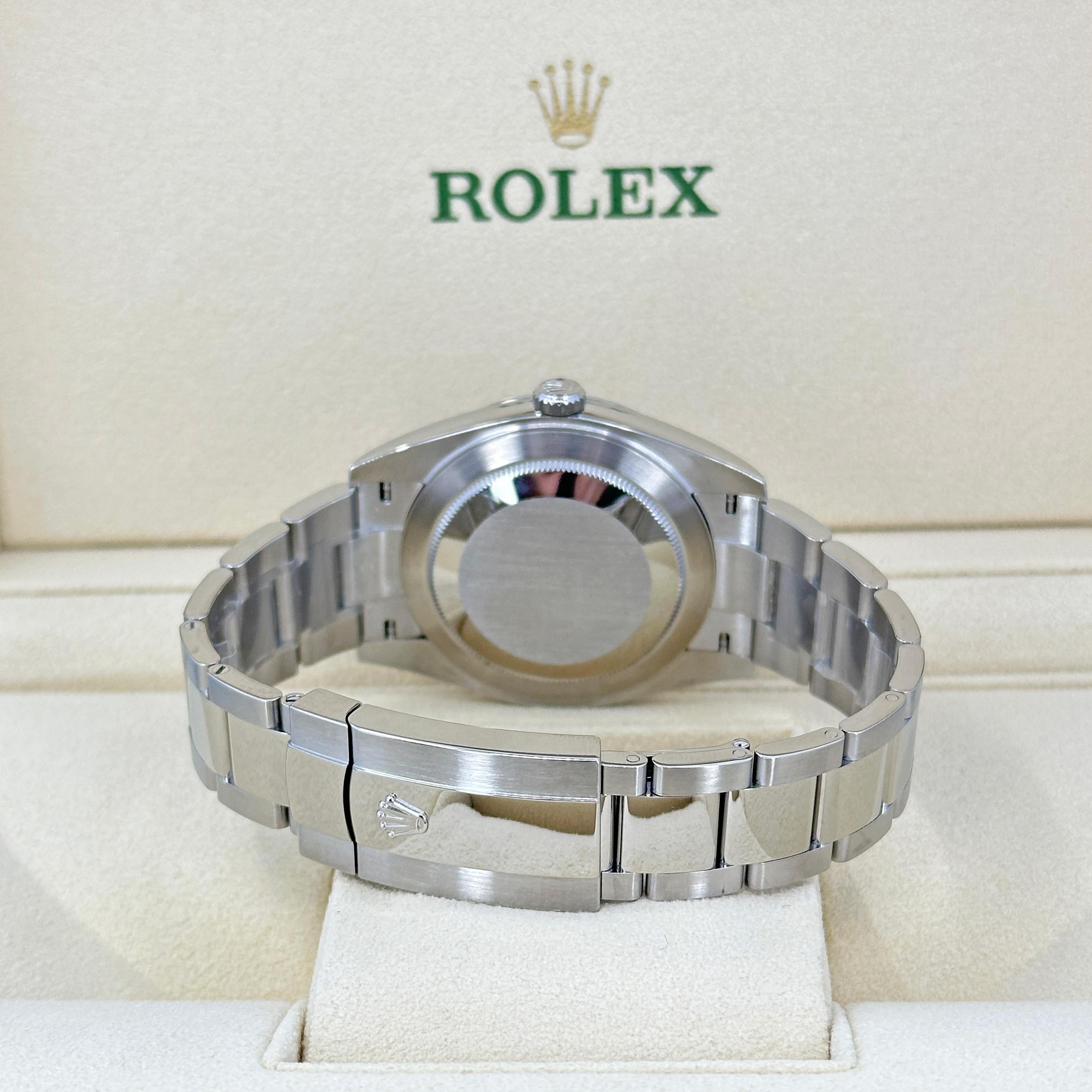 Rolex Datejust 41 White Oyster Riferimento n. 126334, Set completo, 2025 in vendita 7