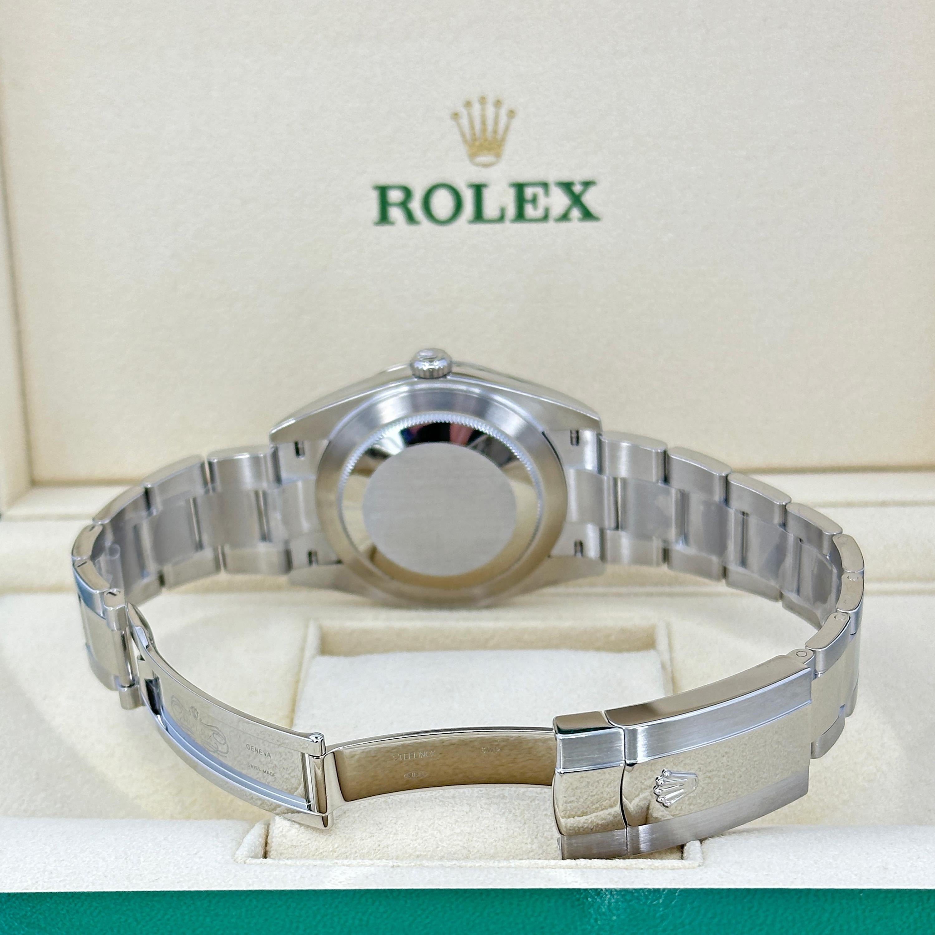Rolex Datejust 41 White Oyster Riferimento n. 126334, Set completo, 2025 in vendita 8