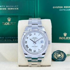 Unworn Rolex Datejust 41 White Oyster Reference# 126334, Complete set, 2025