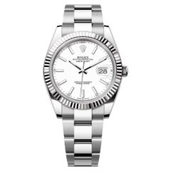 Rolex Datejust 41 White Oyster Riferimento n. 126334, Set completo, 2025